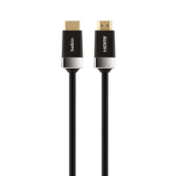 Belkin Premium 4K HDMI Cable 2M (6.6ft) - High-Speed Black HDMI 2.0 Cable for 4K Ultra HD TV, Gaming, Home Theater & Streaming Devices