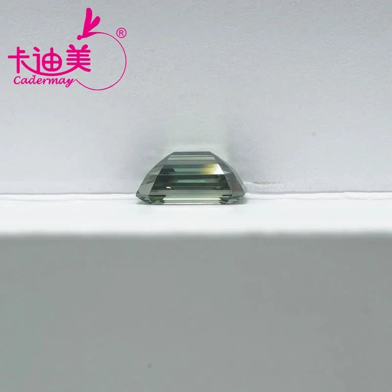 1CT CADERMAY Emerald Cut VVS1 Clarity HPHT Lab-Grown Diamond - Deep Green Loose Stone with Certificate for Jewelry Making | Engagement Rings, Necklaces & Custom Jewelry