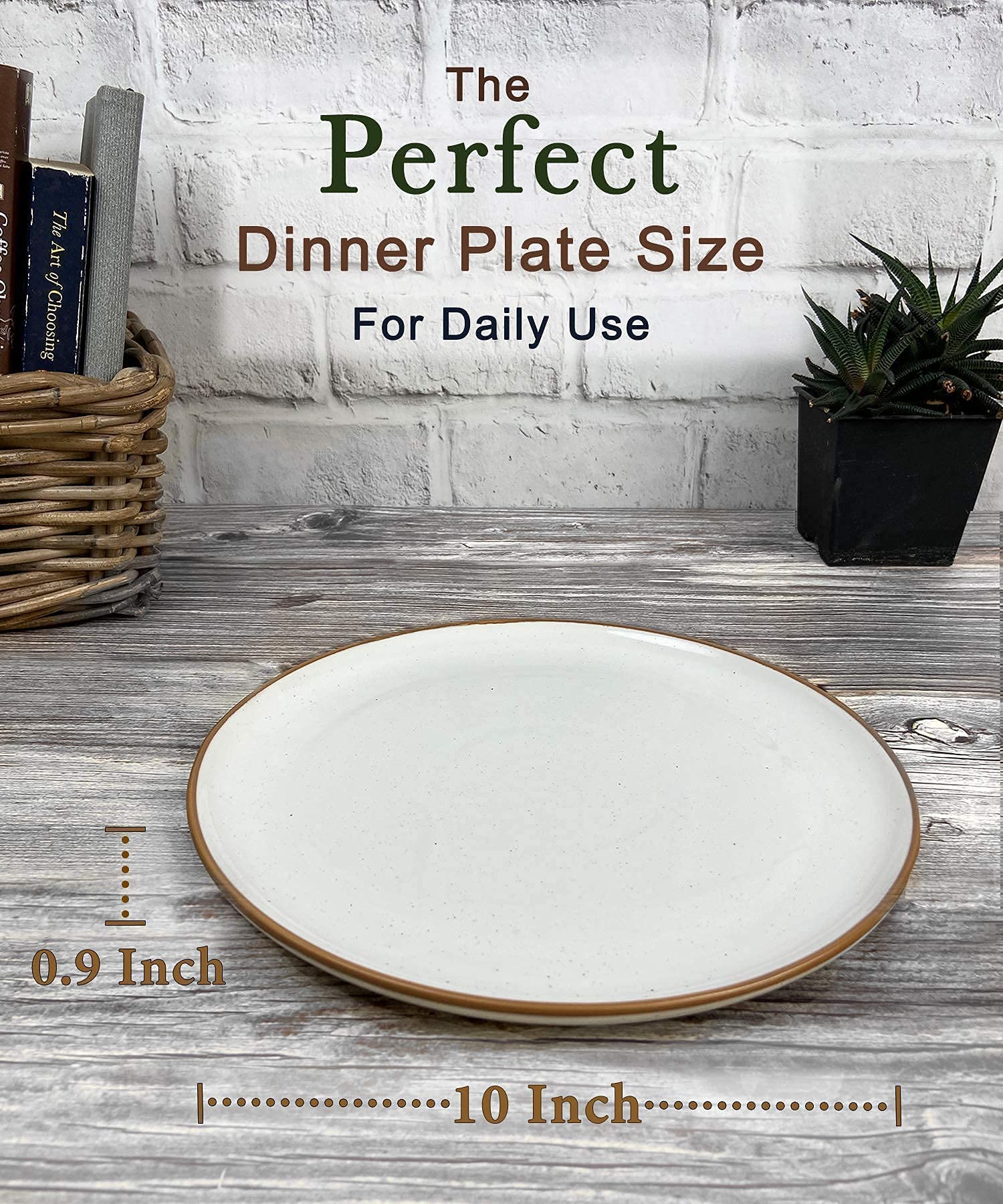 Mora Ceramic Dinner Plates, Salad Plates & Bowls Set - 12-Piece Modern Dinnerware for Everyday Use, Microwave & Dishwasher Safe, Scratch Resistant - Vanilla White - Perfect for Family Dinners, Parties & Restaurant-Style Dining