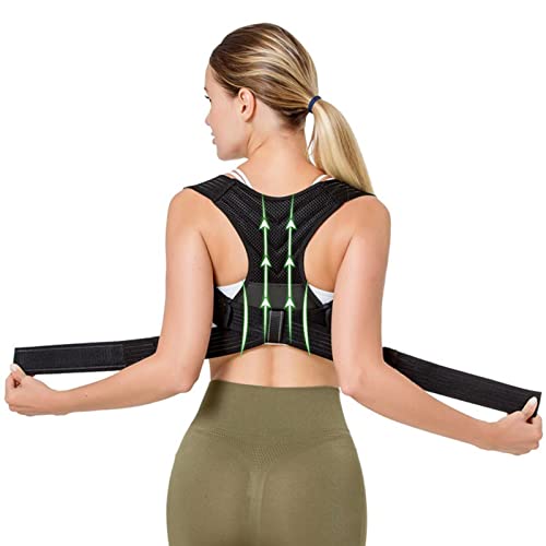 Posture Corrector for Women & Men - Adjustable Back Brace for Kyphosis & Scoliosis Support - Comfortable Humpback Correction Belt for Adults, Students & Kids - Improve Posture at Work, School & Home