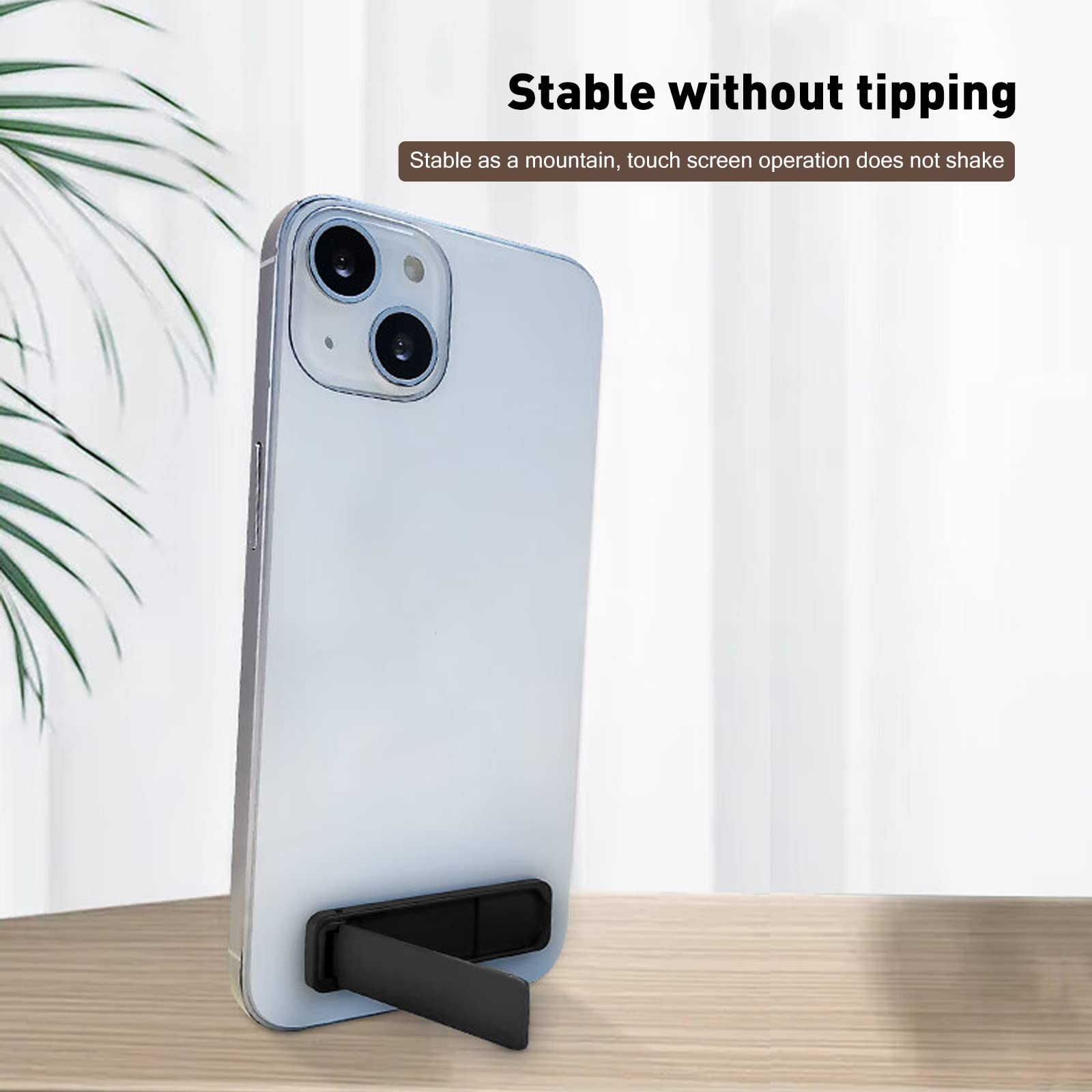 2 Pack Mini Phone Kickstand - White Baking Paint Folding Invisible Metal Phone Stand Holder for Desk | Portable Cell Phone Stand for Watching Videos, Gaming & Video Calls