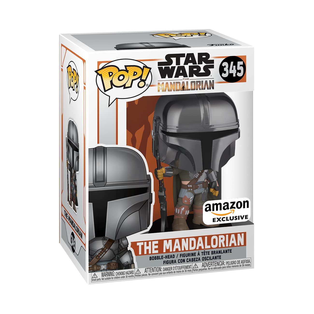 Funko Pop! Star Wars: The Mandalorian Chrome Figure - Amazon Exclusive Collectible Toy for Fans & Display | Perfect for Home Decor, Office Desk & Gift Giving