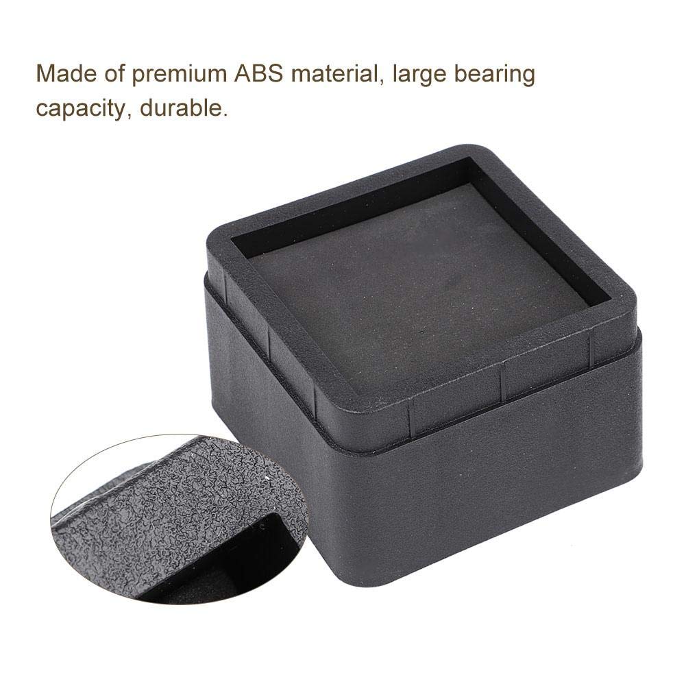 4PCS Black Stackable Bed Risers - 2