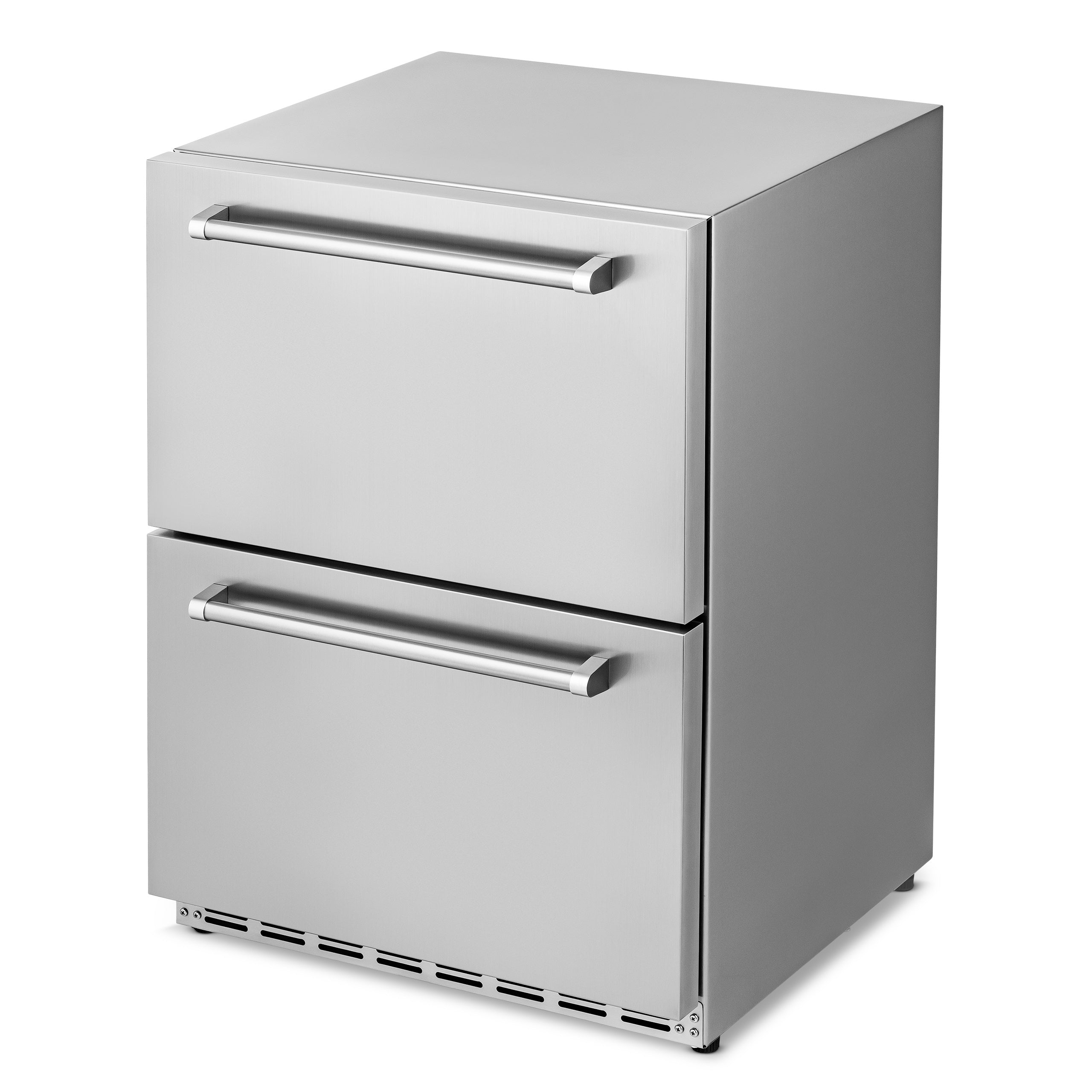Newair® 24 Inch 4.0 Cu. Ft. Stainless Steel Commercial Built-In Dual Drawer Beverage Refrigerator - Perfect for Restaurants, Bars, and Home Entertaining