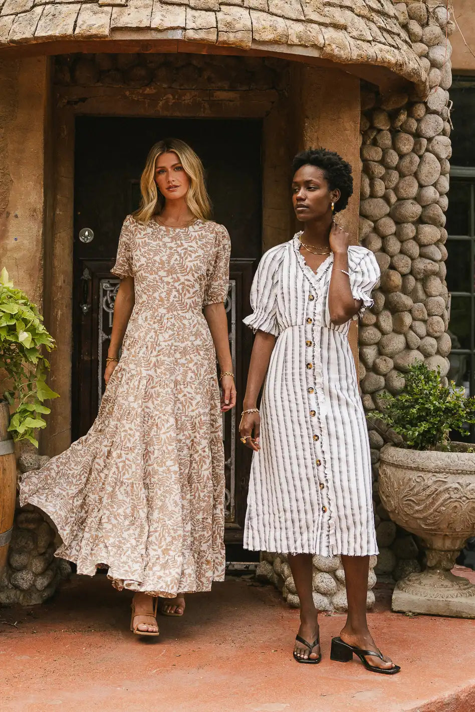 Oaklee Foliate Maxi Dress - Floral Print Long Summer Dress for Women, Beach Wedding Guest Outfit, Boho Chic Vacation Dress - FINAL SALE