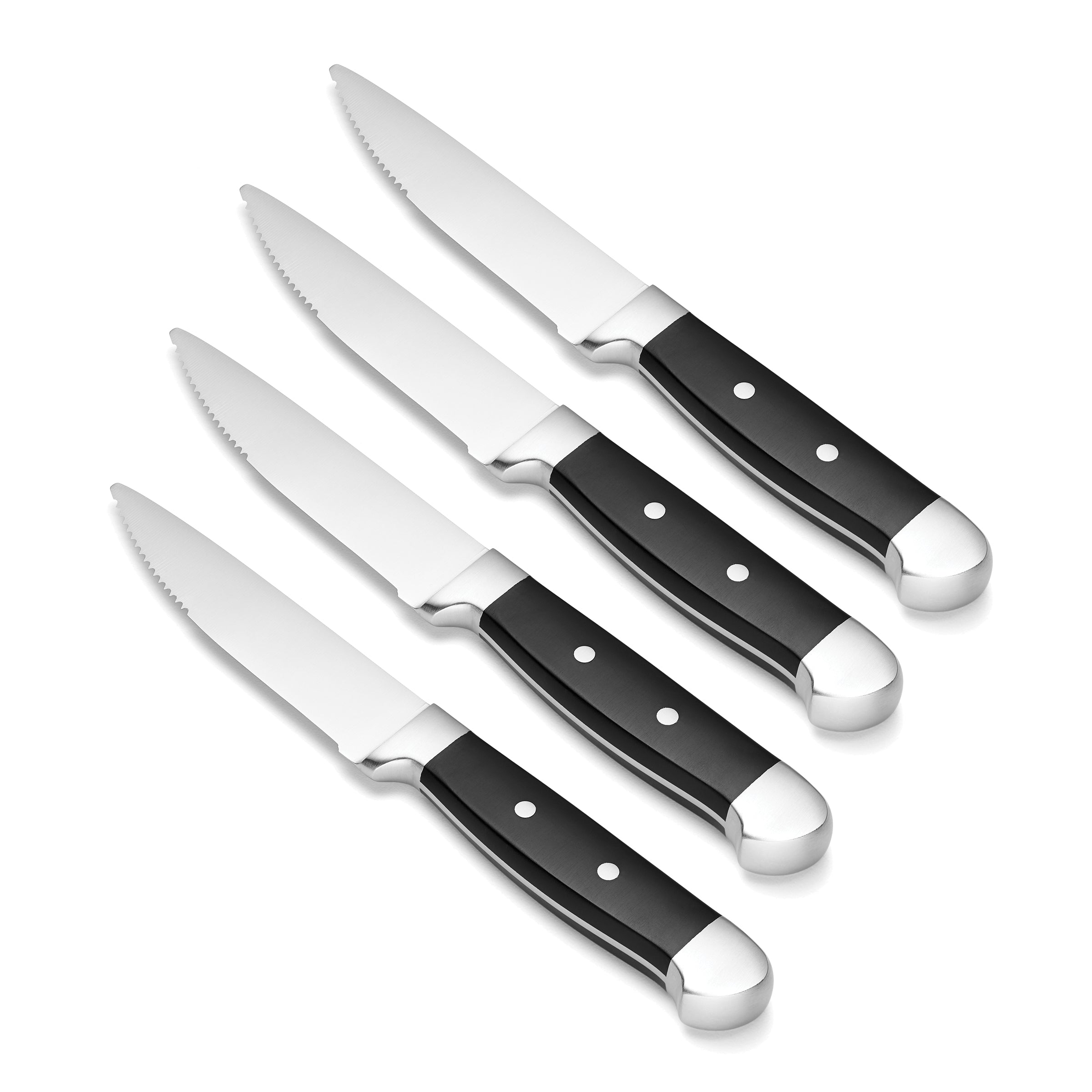 Premium Jumbo Steak Knives Set - 4 Piece High-Quality Serrated Blades for Perfect Steak Cutting | Ideal for BBQ, Dinner Parties & Home Kitchen Use