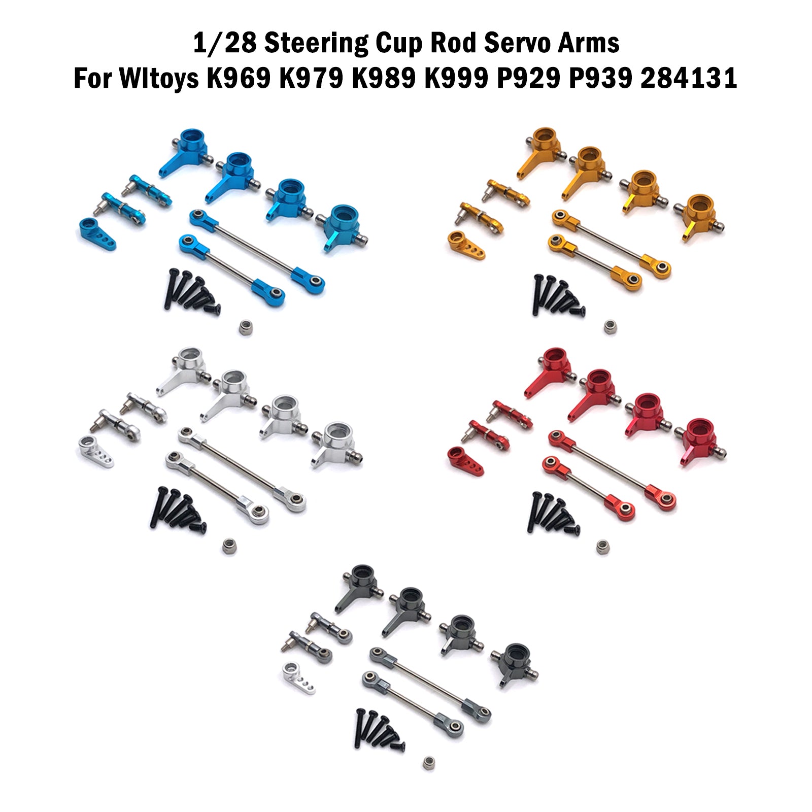 WLtoys K969 K979 K989 K999 P929 P939 284131 1/28 Scale Steering Cup Rod Servo Arms - Replacement Parts for RC Car Drifting & Racing Accessories