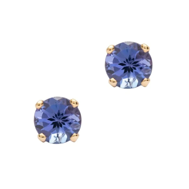 14K Gold Birthstone Stud Earrings 3.5mm - Perfect for Birthdays, Anniversaries & Special Occasions