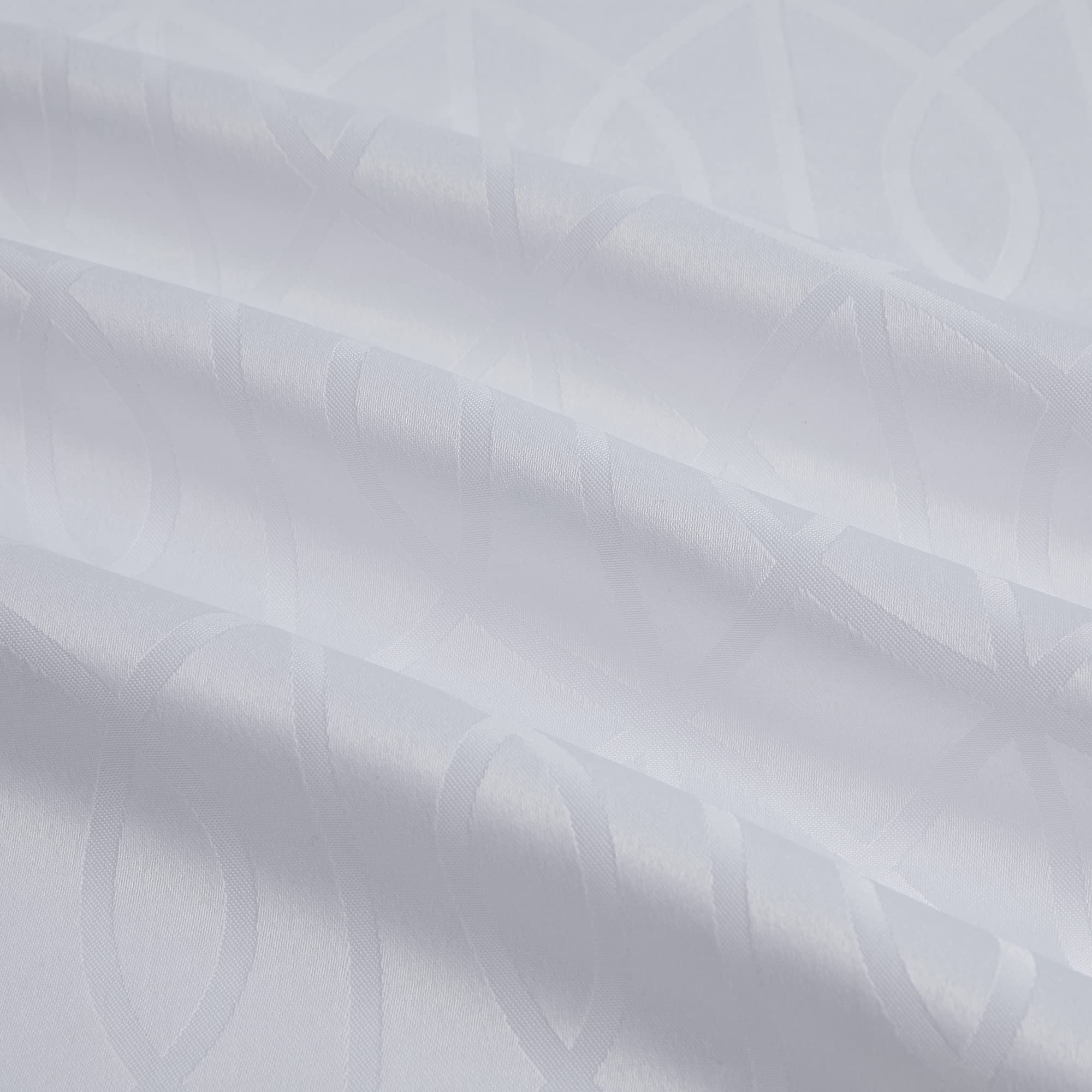 Premium TEFLON Branson Jacquard 100% Microfiber Tablecloth - Spill Proof, Wrinkle Resistant & Highly Durable for Restaurants - 52x70 Inch White - Perfect for Indoor & Outdoor Dining, Parties, and Events