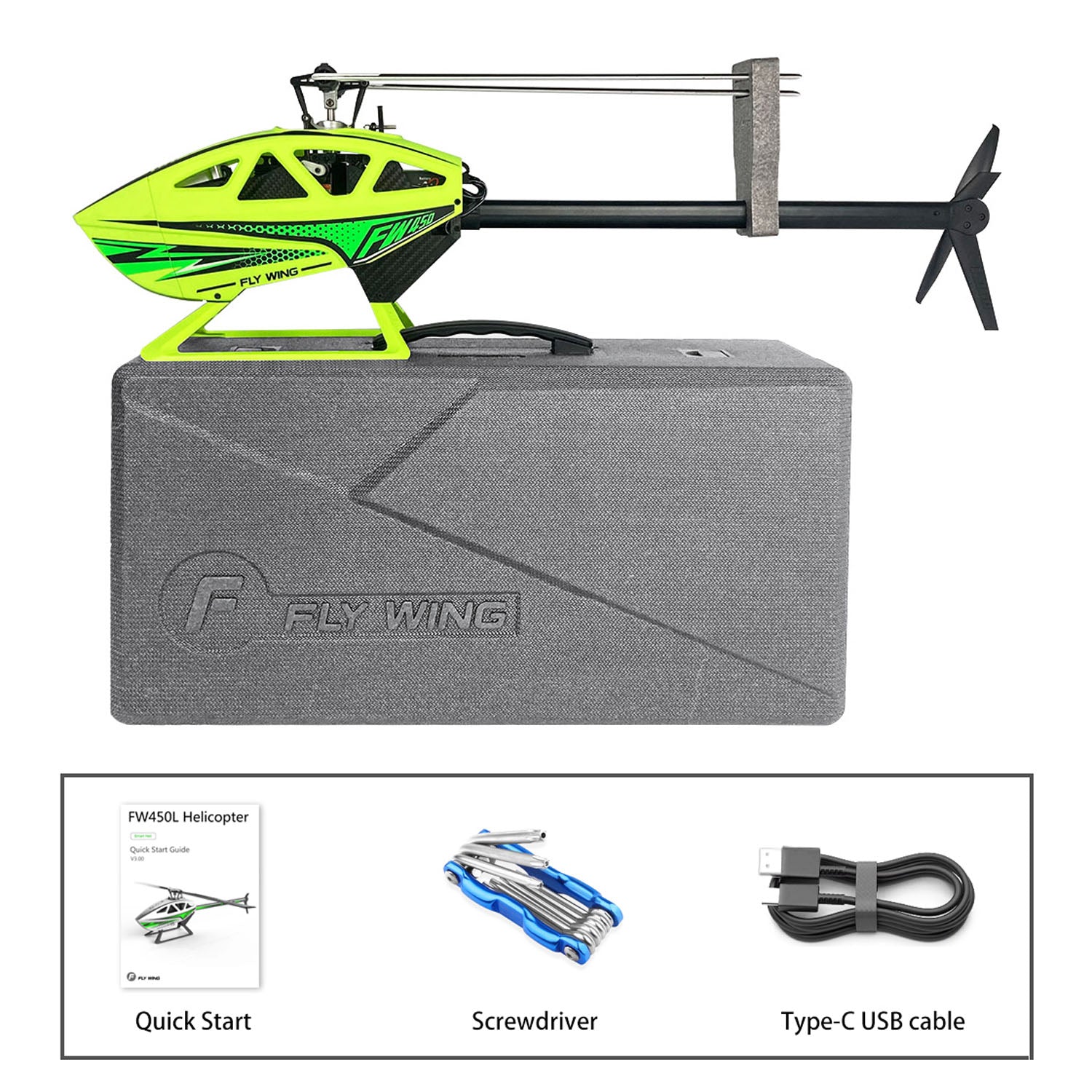 TOUCAN RC FLYWING 450L V3 Smart GPS Drone with One Key Return - Ready to Fly RC Helicopter for Adults, 54x32x17cm - Perfect for Outdoor Aerial Photography & Aerobatic Stunt Flying