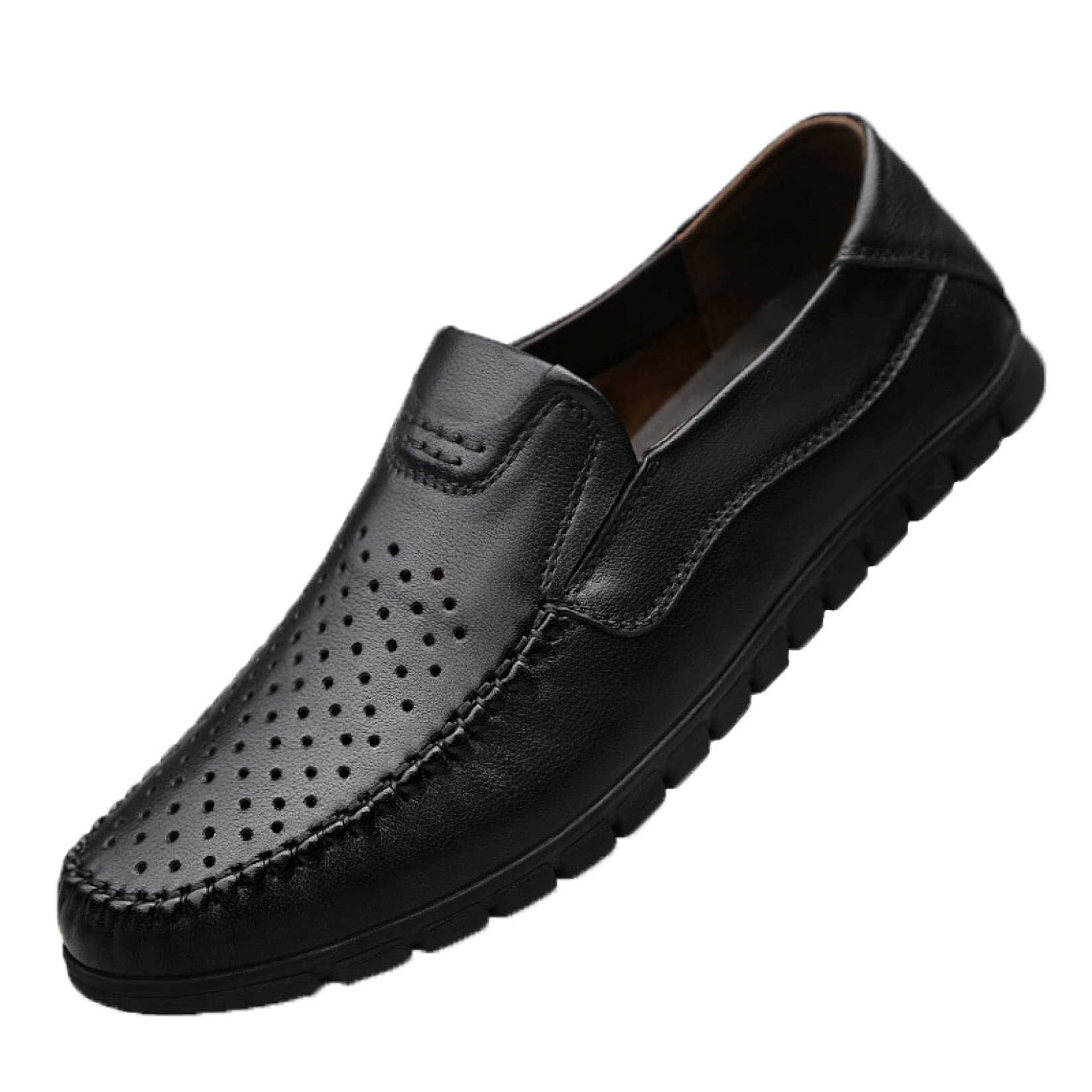 Men's Casual Slip-On Driving Shoes | Breathable Soft Leather Penny Loafers | Handmade Dress Shoes for Men | Perfect for Outdoor Activities & Business Casual Wear