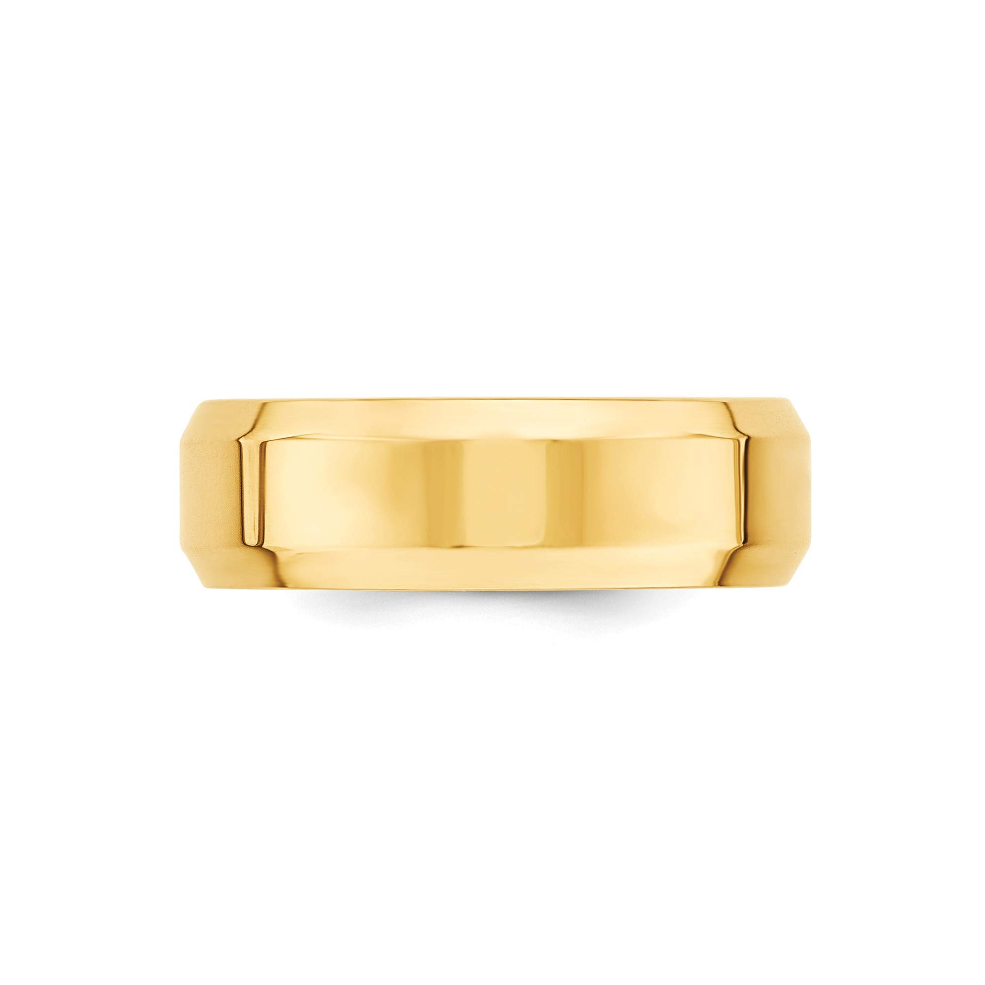 14k Yellow Gold Comfort Fit Band Ring for Men - Size 10.5 for Wedding & Gifts