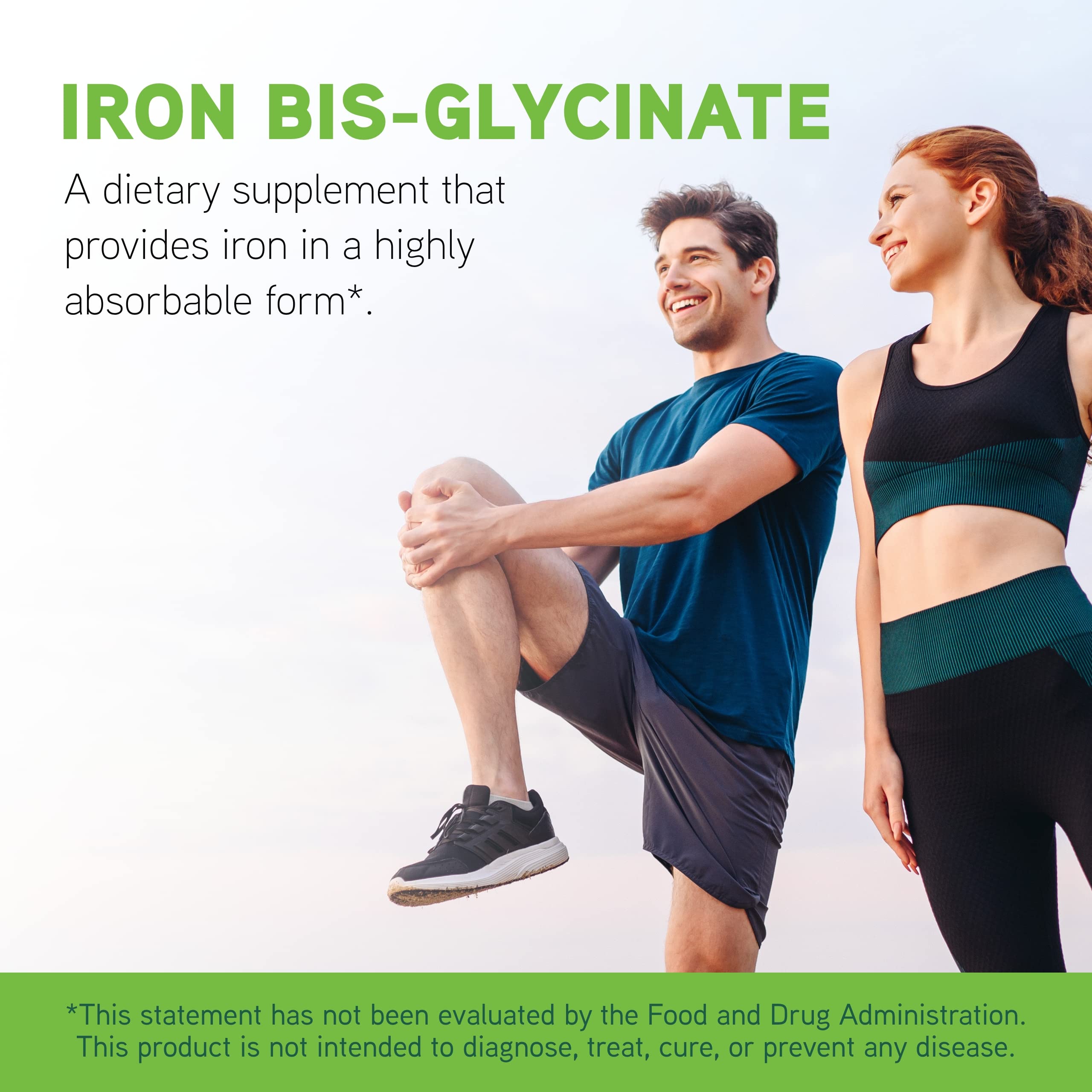 DaVinci Labs Iron Bis-Glycinate Supplement - Gentle Vegan Iron for Women & Men - Supports Hemoglobin Production & Energy Levels with Vitamin C - 60 Vegetarian Capsules - Ideal for Anemia Support & Active Lifestyles
