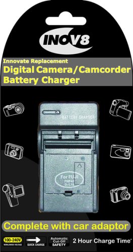 Inov8 Canon BP-608 / BP-608 Replacement Travel Battery Charger with 12V Car Adapter - Perfect for Travel Photography & On-the-Go Charging