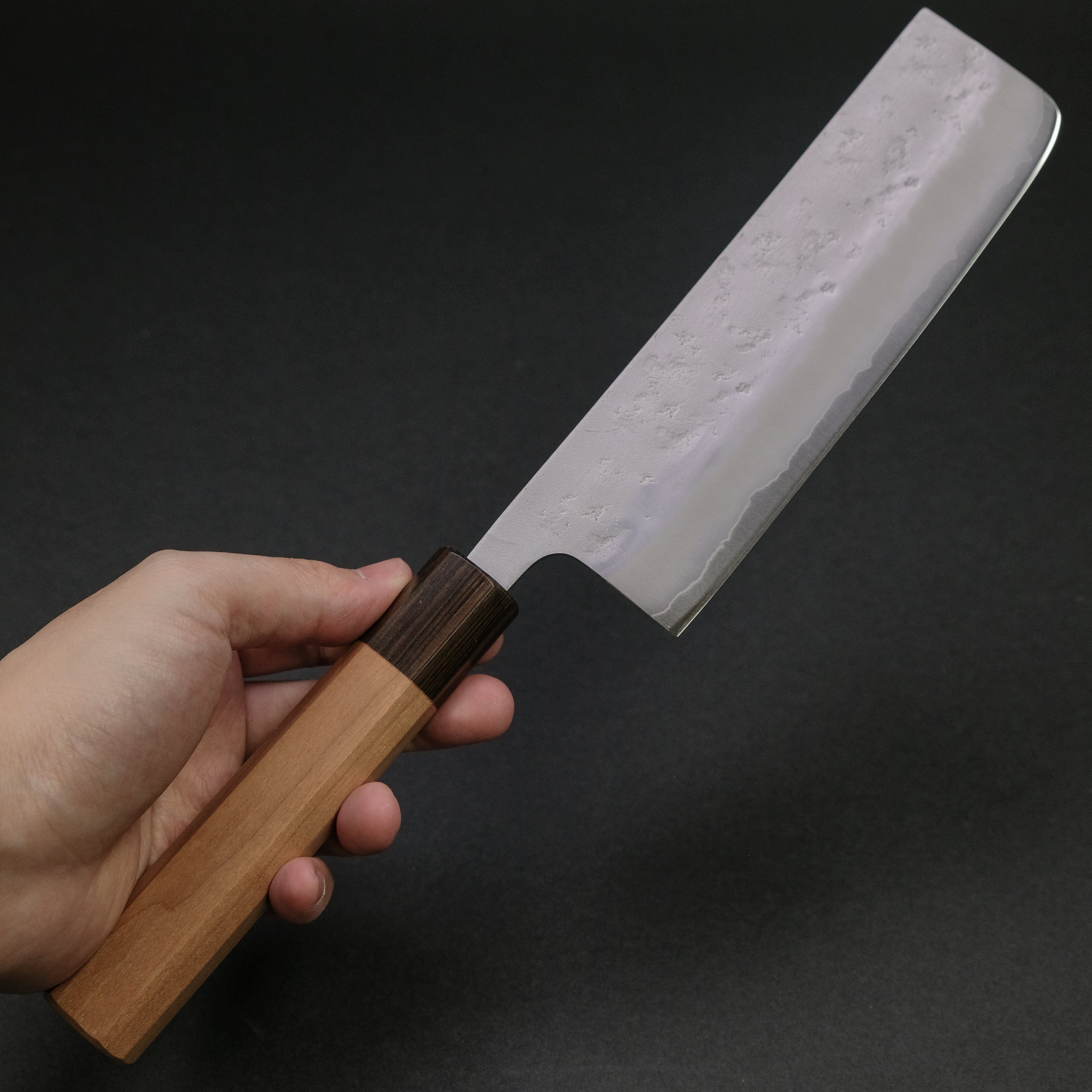 Hitohira Futana S3 Nashiji Nakiri Japanese Chef Knife 165mm - Premium Cherry Wood Handle - Perfect for Slicing Vegetables & Herbs - Ideal for Home Cooks & Professional Chefs