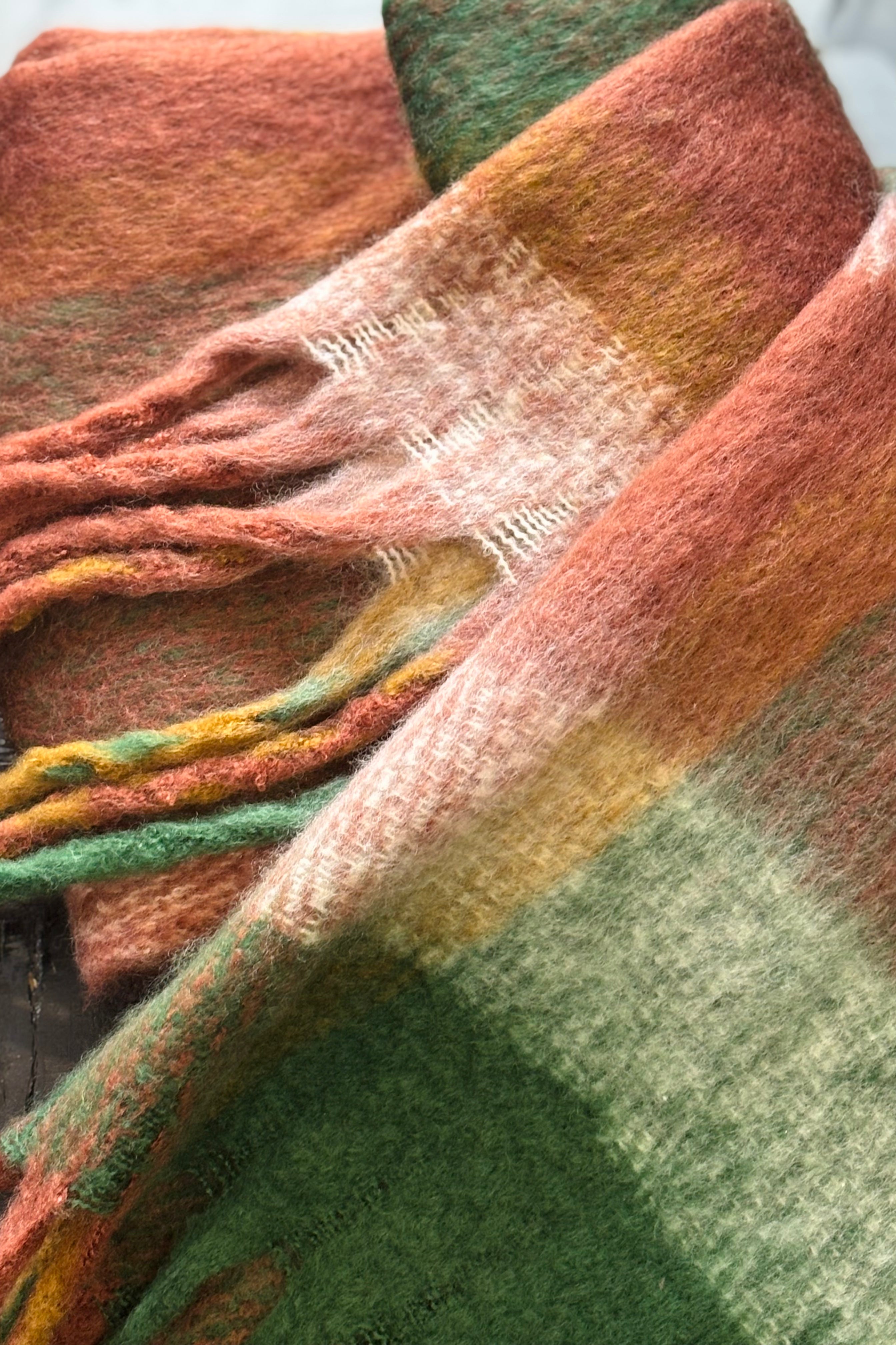 Stansbury Green & Brown Scarf - Soft & Stylish Winter Accessory for Women & Men | Perfect for Cold Weather, Outdoors & Fashion Outfits