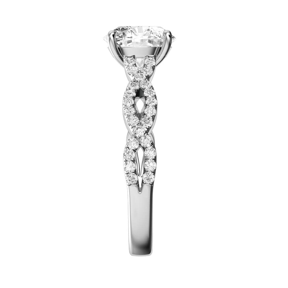 2 Carat (CTW) Princess Cut Moissanite Engagement Ring for Women - 10K/14K/18K Gold or Platinum Plated Silver - Perfect Proposal, Wedding, Anniversary Gift