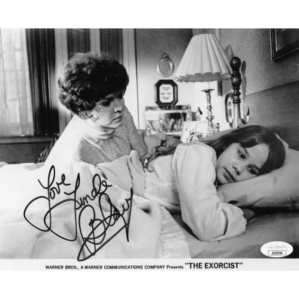 Linda Blair Autographed 8x10 Photo - The Exorcist Actress Signed Memorabilia with JSA COA - Perfect for Horror Movie Fans & Collectors Display