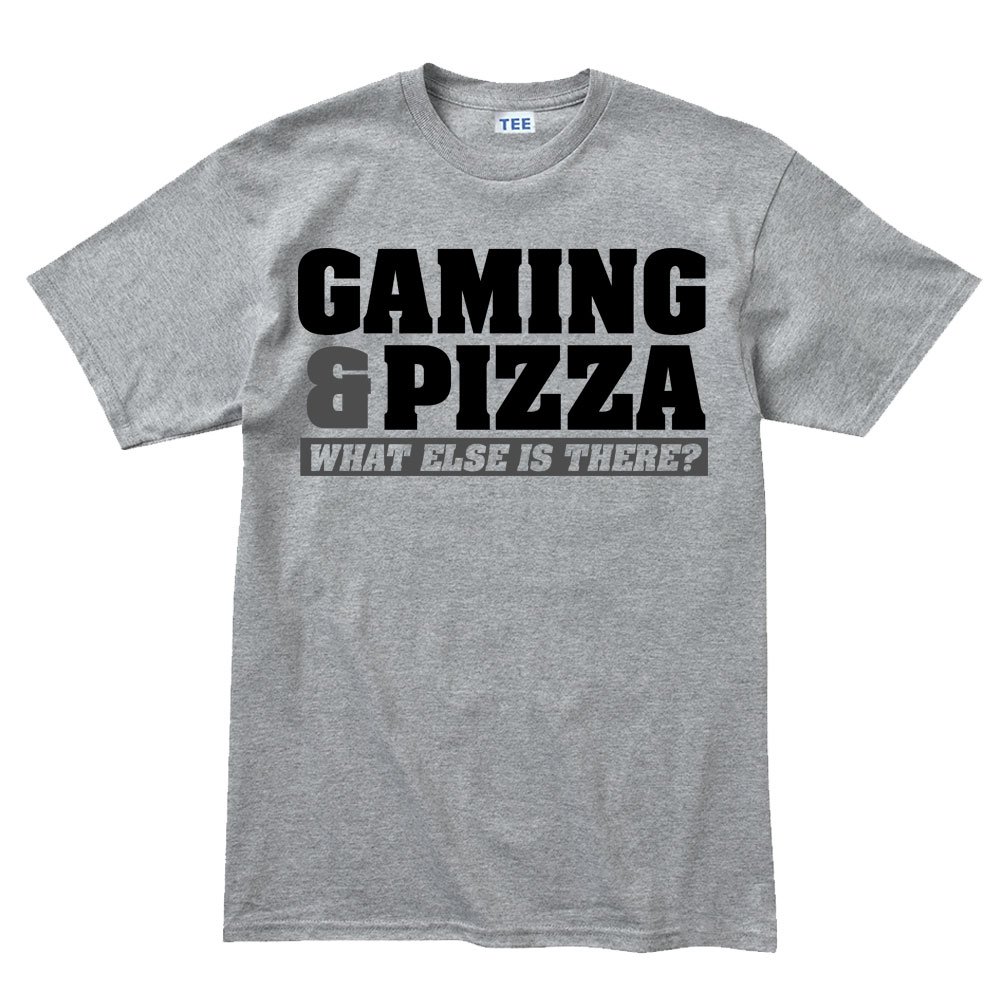 Gaming T-Shirt for Men & Women - Cool Video Game Pizza Lover Tee - Perfect for Casual Wear, Gaming Events & Parties