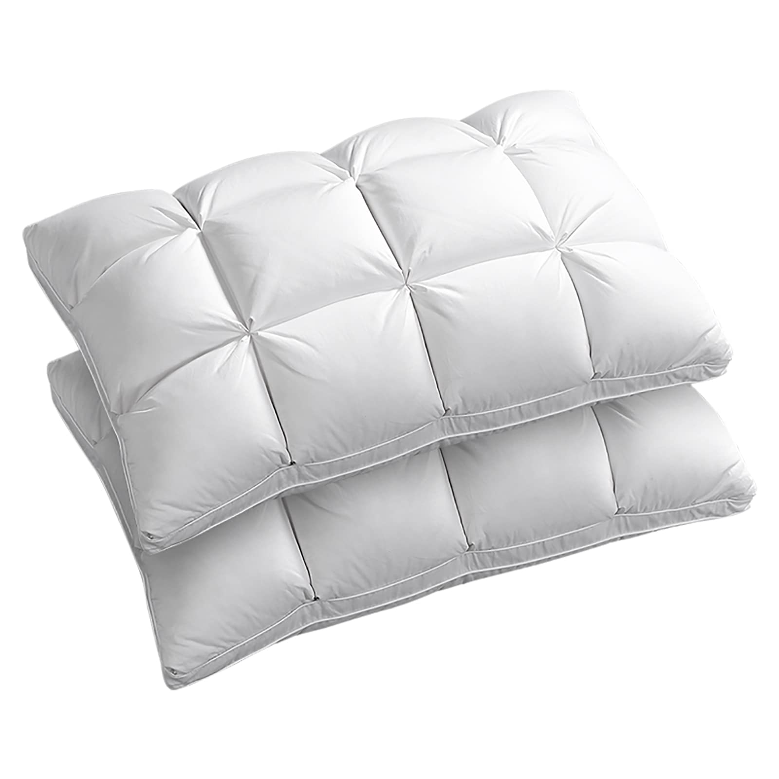 Premium Hotel Quality Pillows for Sleeping - 2 Pack Down Alternative Bed Pillows for Side, Back & Stomach Sleepers | Soft & Supportive for Ultimate Comfort | Perfect for Home, Hotel & Travel Use
