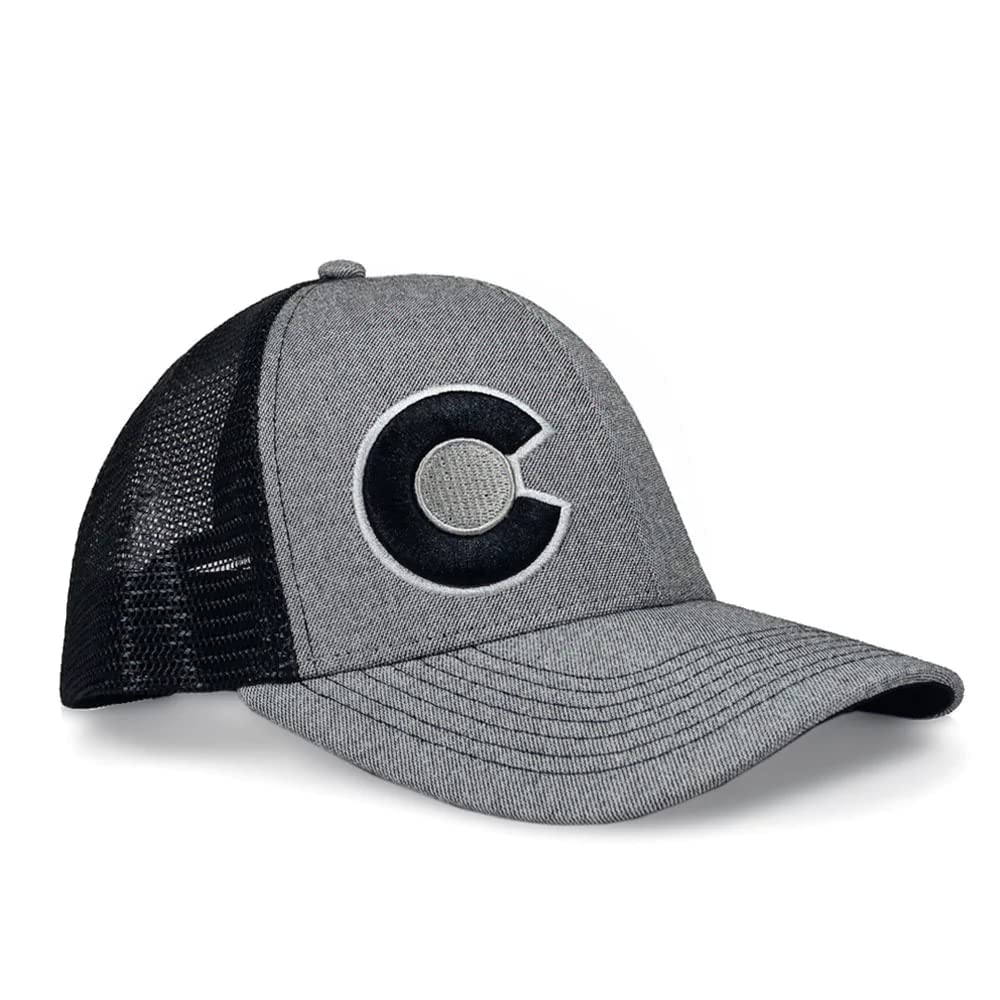 YoColorado Trucker Hat - Adjustable Mesh Back Baseball Cap for Men & Women - Stylish Outdoor Sun Protection for Hiking, Camping, and Road Trips
