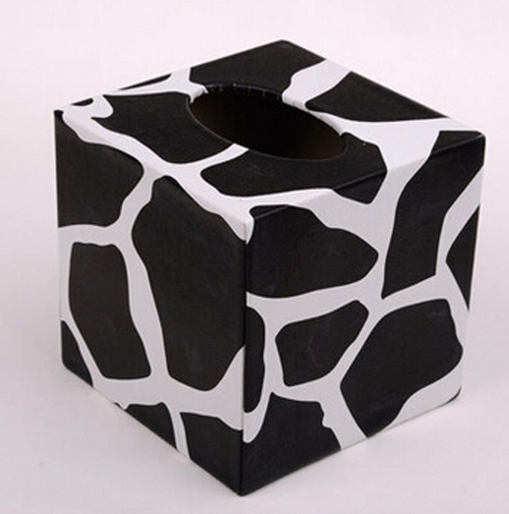 Premium Leather Tissue Box Cover - Square Design for Living Room & Home Office - Stone Pattern - Stylish & Functional Home Decor Accessory (Perfect for Sofa, Desk, and Coffee Table)
