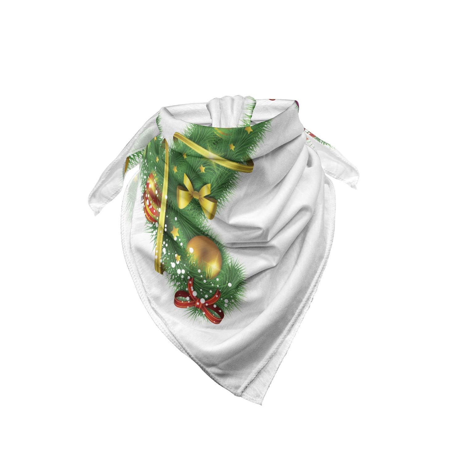 Ambesonne Christmas Alphabet Bandana - Holiday Letter H Scarf for Men & Women - Festive Unisex Head & Neck Wrap for Christmas Parties, Gifts & Winter Fashion