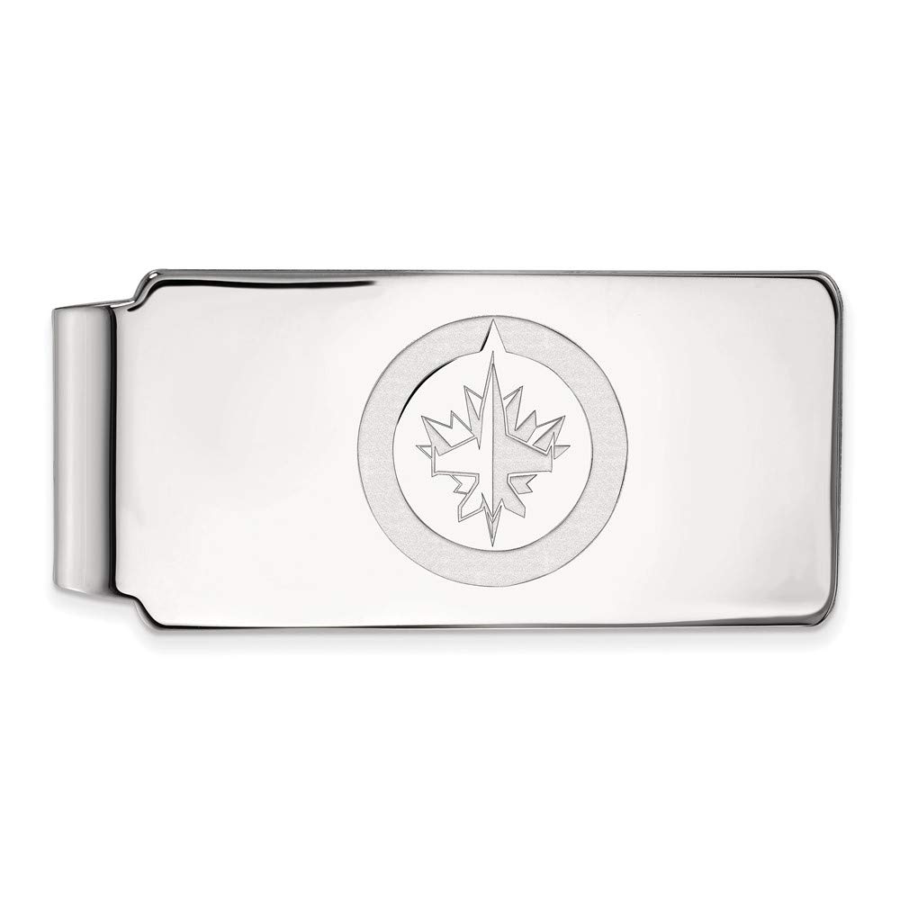 Winnipeg Jets 14k White Gold Money Clip - Premium Gift for Hockey Fans & Sports Enthusiasts | Perfect for Game Days, Travel & Everyday Use