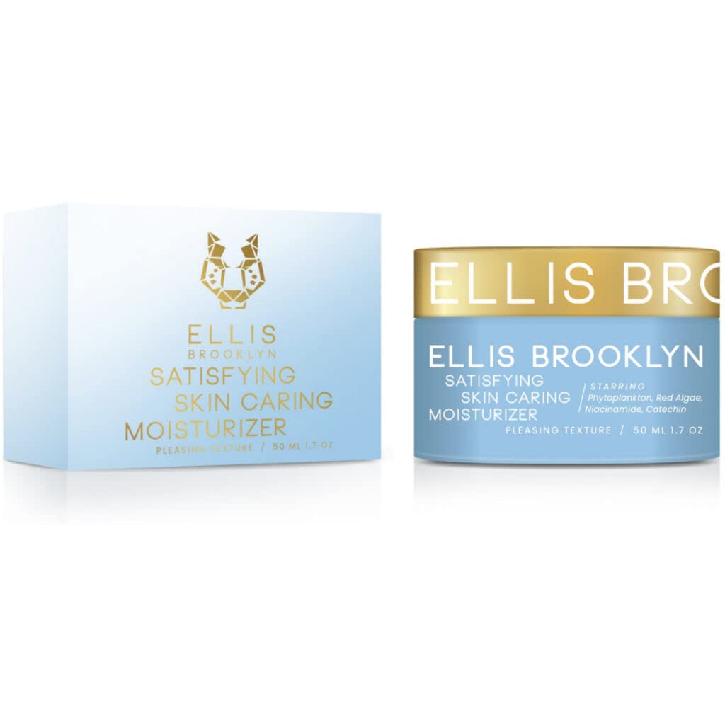 Ellis Brooklyn Satisfying Skin Care Moisturizer - Hydrating Face Cream with Squalane & Niacinamide for Dry & Sensitive Skin | Day & Night Facial Moisturizer for Women & Men | Perfect for Daily Skincare Routine & Makeup Prep