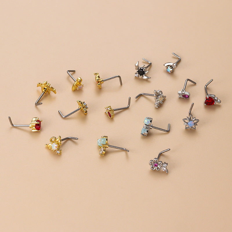 20G Surgical Steel Angel Wing Nose Ring & Stud - Hypoallergenic Nose Piercing Jewelry for Women & Men | Perfect for Everyday Wear, Parties & Special Occasions