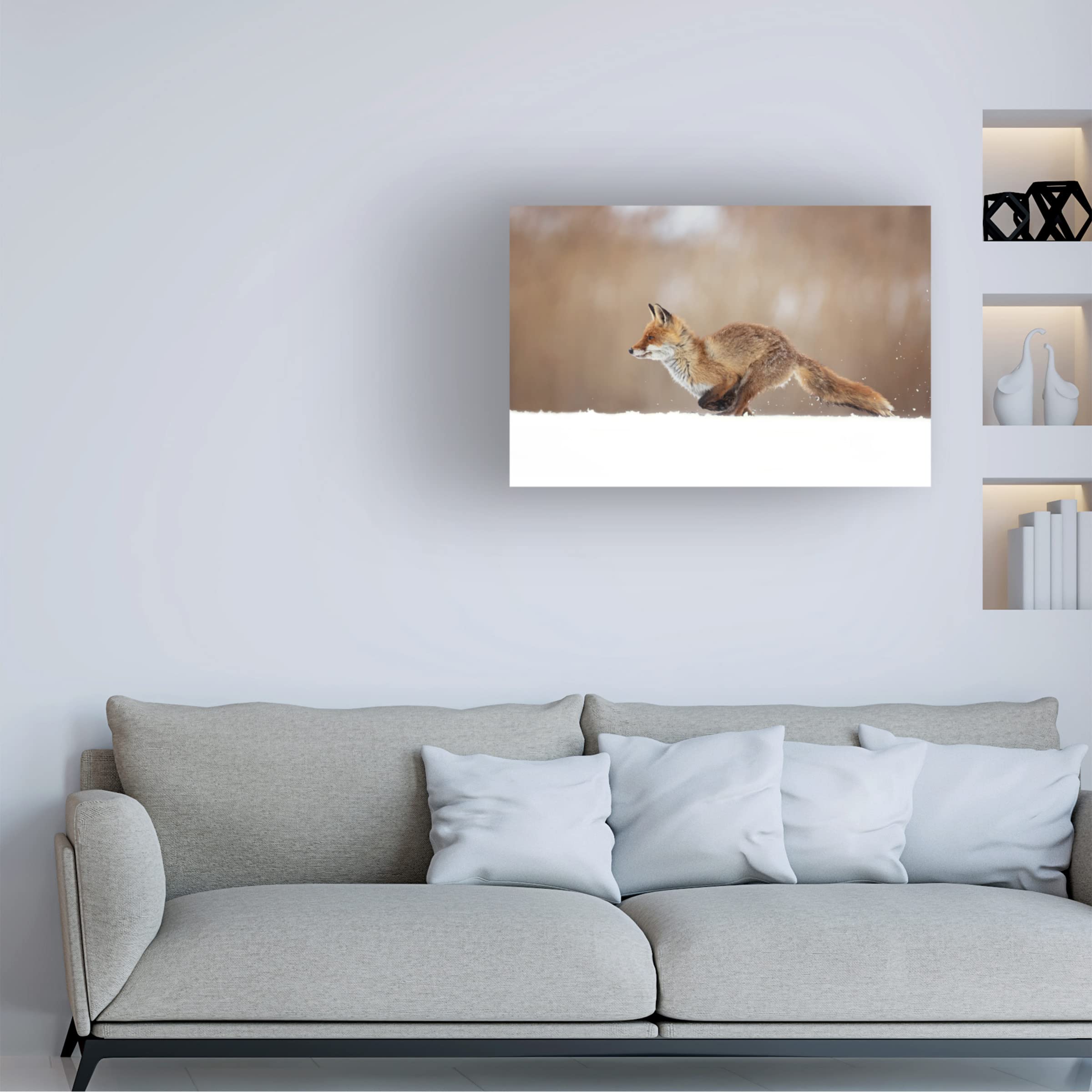 Trademark Fine Art 'Red Fox' Canvas Wall Art by Milan Zygmunt - Wildlife Home Decor for Living Room, Bedroom & Office