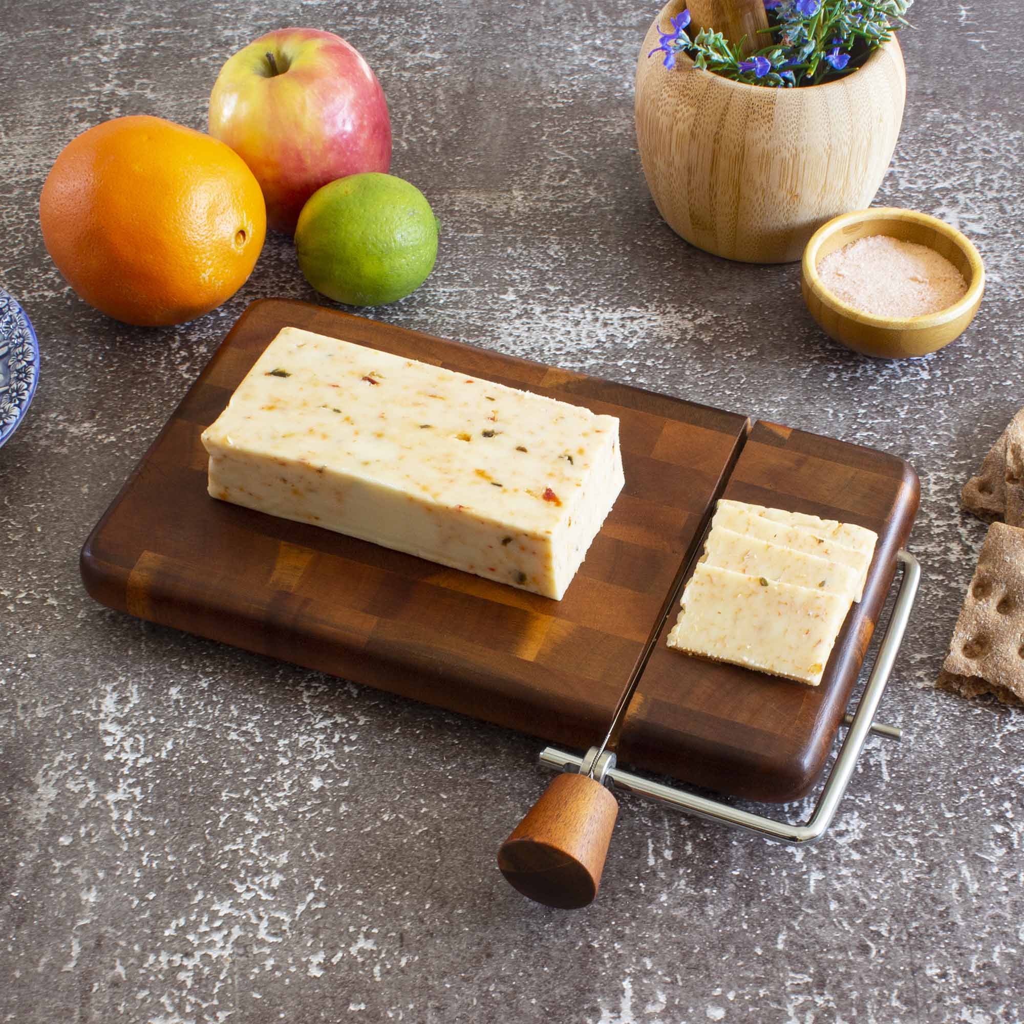 Premium Acacia Wood Charcuterie Board with Cheese Knife - Elegant Cheese & Charcuterie Serving Tray for Entertaining, Wine Pairings & Gourmet Appetizers