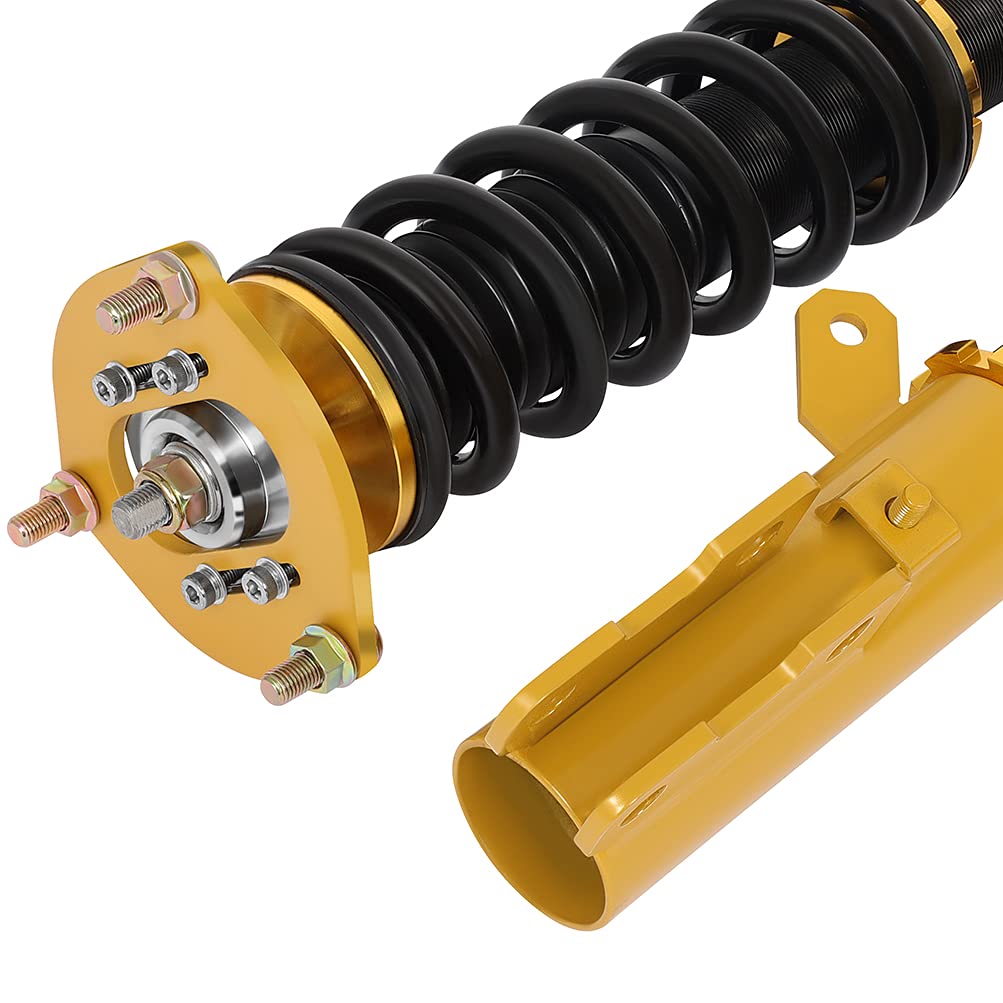 ECCPP Adjustable Coilover Suspension Kit - Height Adjustable Struts & Coil Springs for 2008-2016 Mitsubishi Lancer (Golden) - Perfect for Street Performance & Track Racing Upgrades