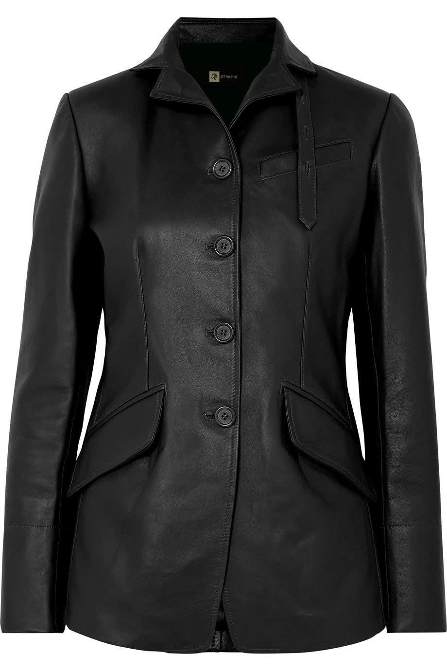 Women's Designer Real Leather Blazer Trench Coat - Missy Sizes (Regular, Plus & Petite) | Stylish Outerwear for Office, Parties & Casual Wear