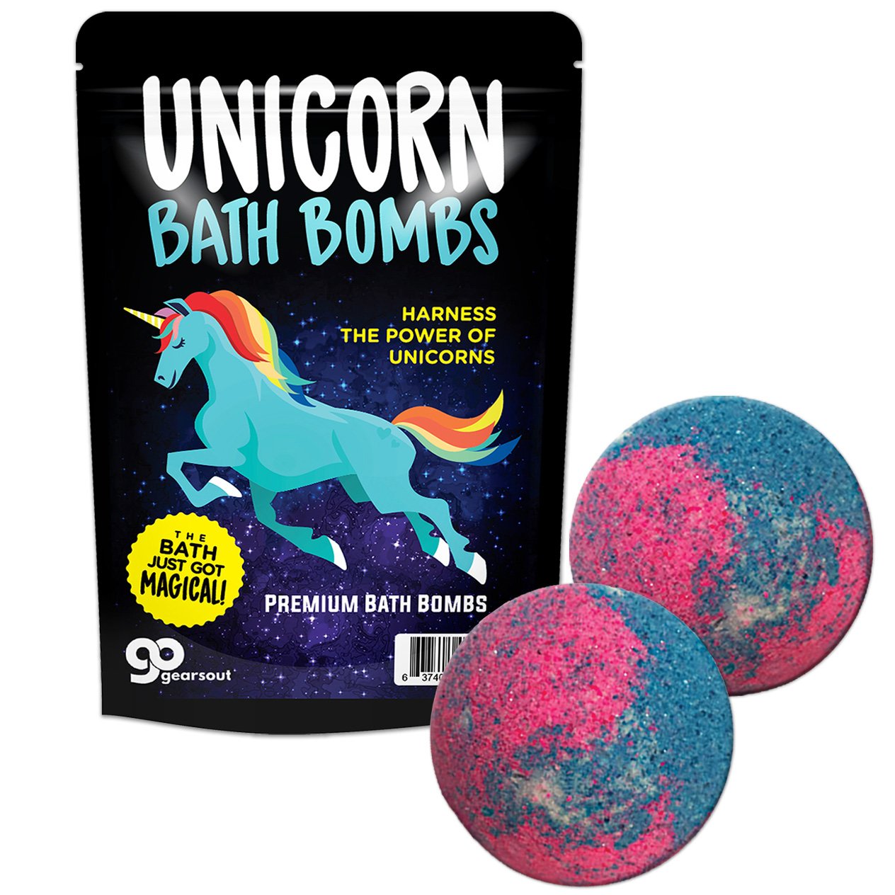 Unicorn Bath Bombs for Girls & Women – Fun & Pretty Unicorn Bath Balls, Gifts for Birthday, Christmas, Stocking Stuffers, White Elephant & Secret Santa – Relaxing Bath Time for Kids & Adults