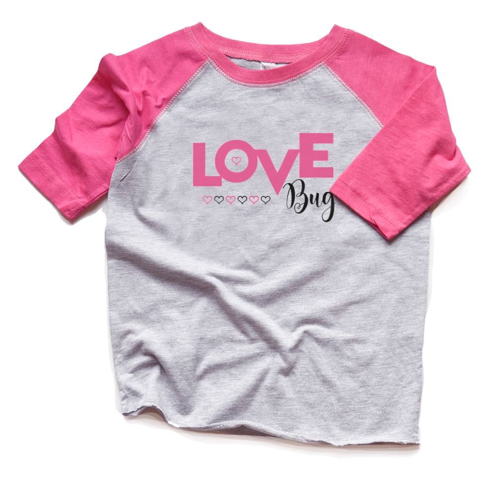 Valentine's Day Love Bug Shirt for Kids & Toddlers - Cute Baby Girl Bodysuit & Trendy T-Shirt - Perfect Children's Clothing Gift for Valentine's Day, Birthday or Special Occasions - Ideal for Family Photos, School Events & Holiday Celebrations