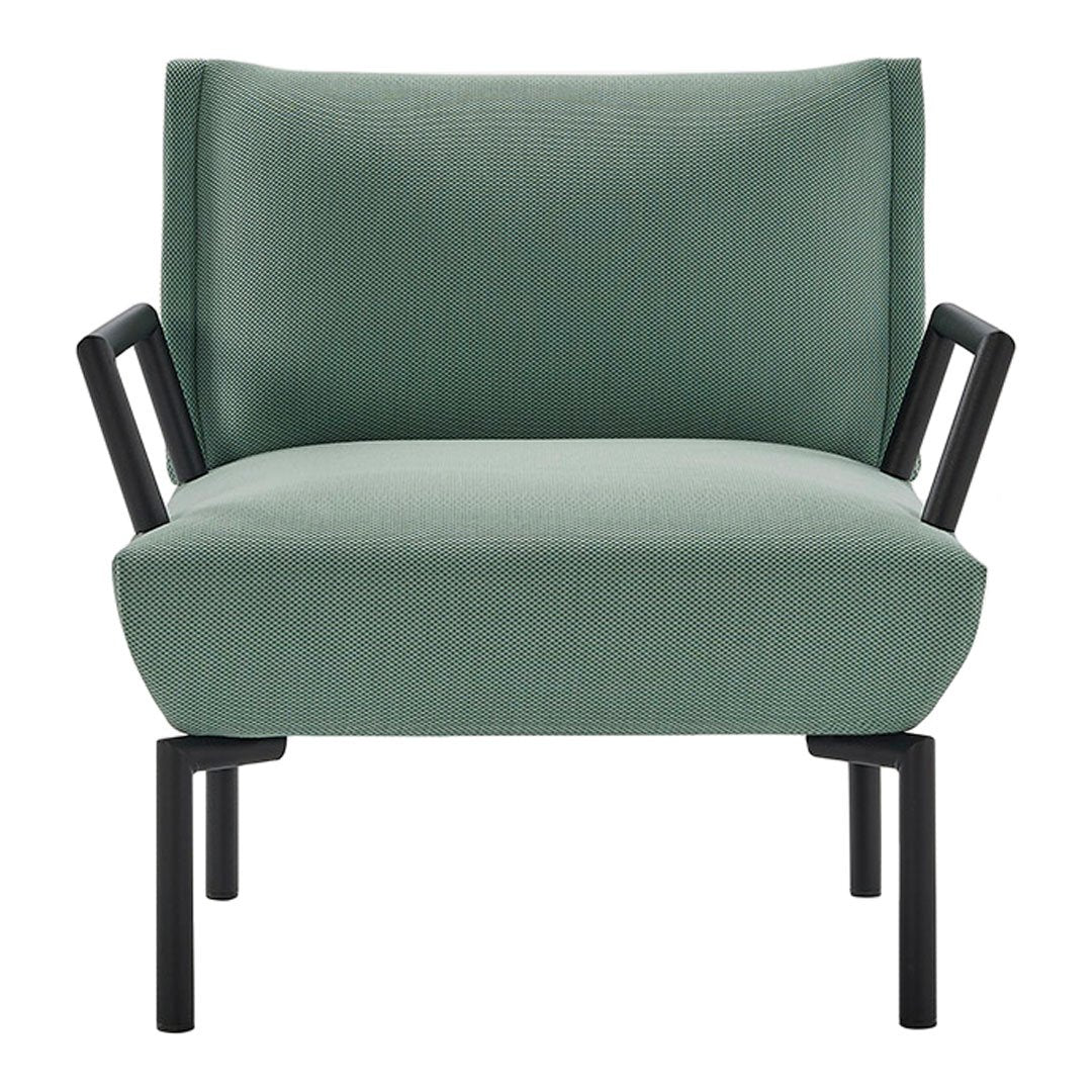 Modern Lounge Armchair with Sturdy Metal Arms - Comfortable Accent Chair for Living Room, Bedroom, or Office - Perfect for Relaxing, Reading, and Entertaining