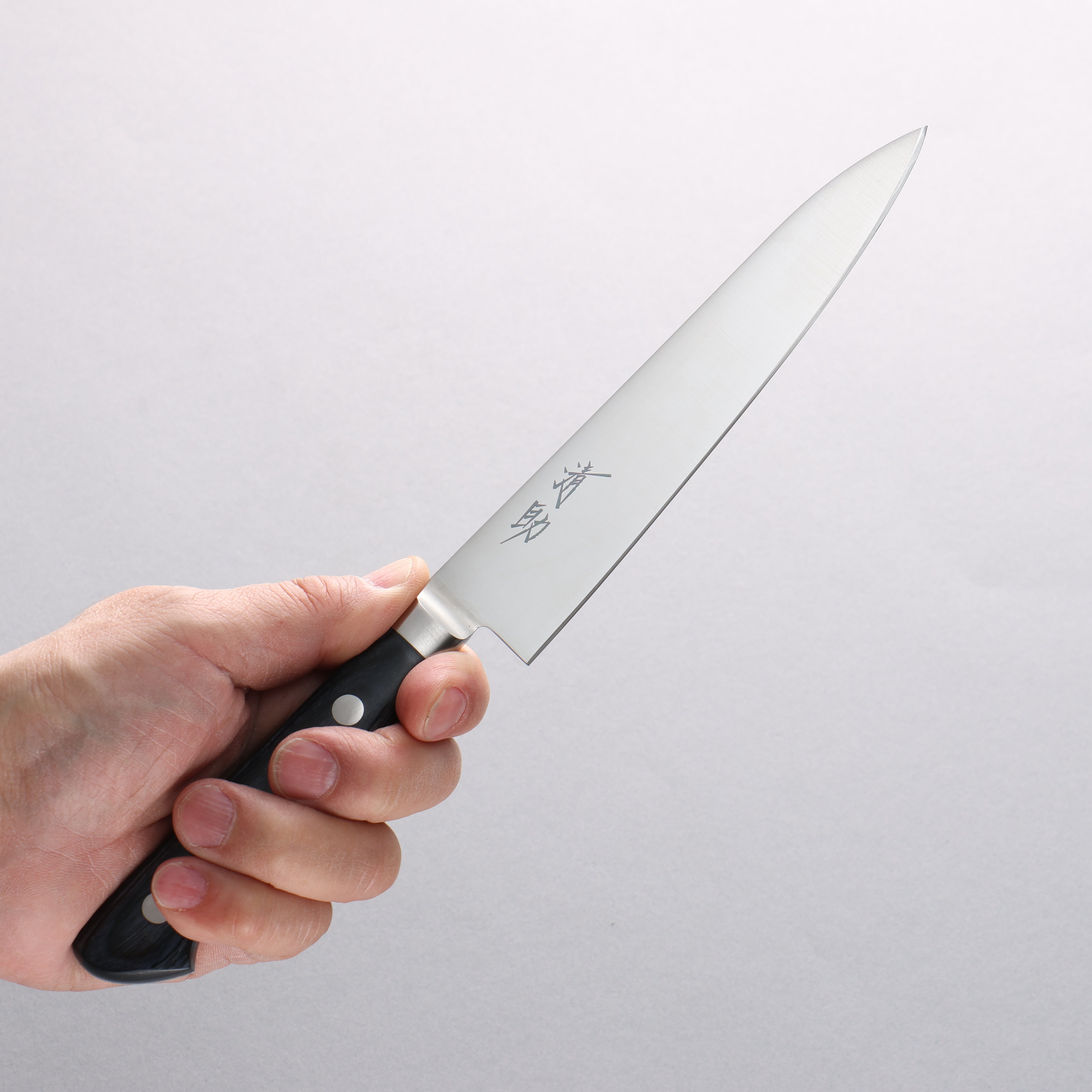 Seisuke Seiten 150mm Molybdenum Petty Utility Knife with Navy Blue Pakka Wood Handle - Perfect for Slicing, Peeling & Precision Kitchen Tasks