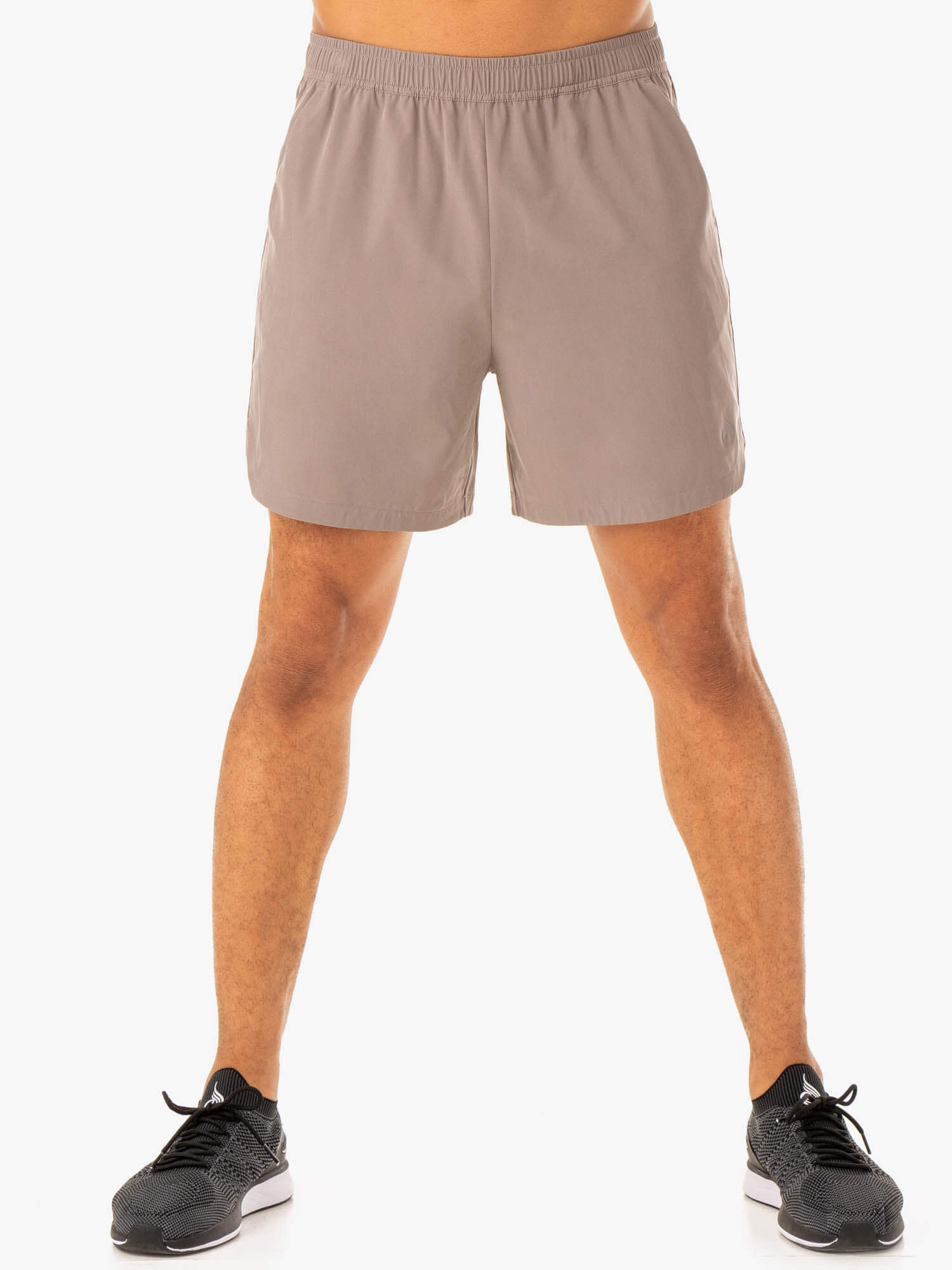 Division Training Shorts for Men & Women - Comfortable Workout Shorts in Taupe - Perfect for Gym, Running, and Yoga