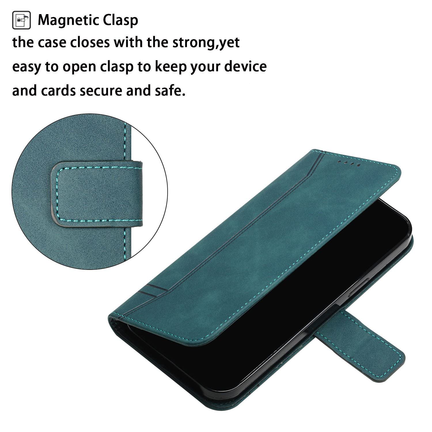 Premium PU Leather Wallet Case for Xiaomi Mi A2 - Slim Magnetic Closure, Soft Touch Finish, Green | Perfect for Daily Use, Business Meetings & Travel Protection