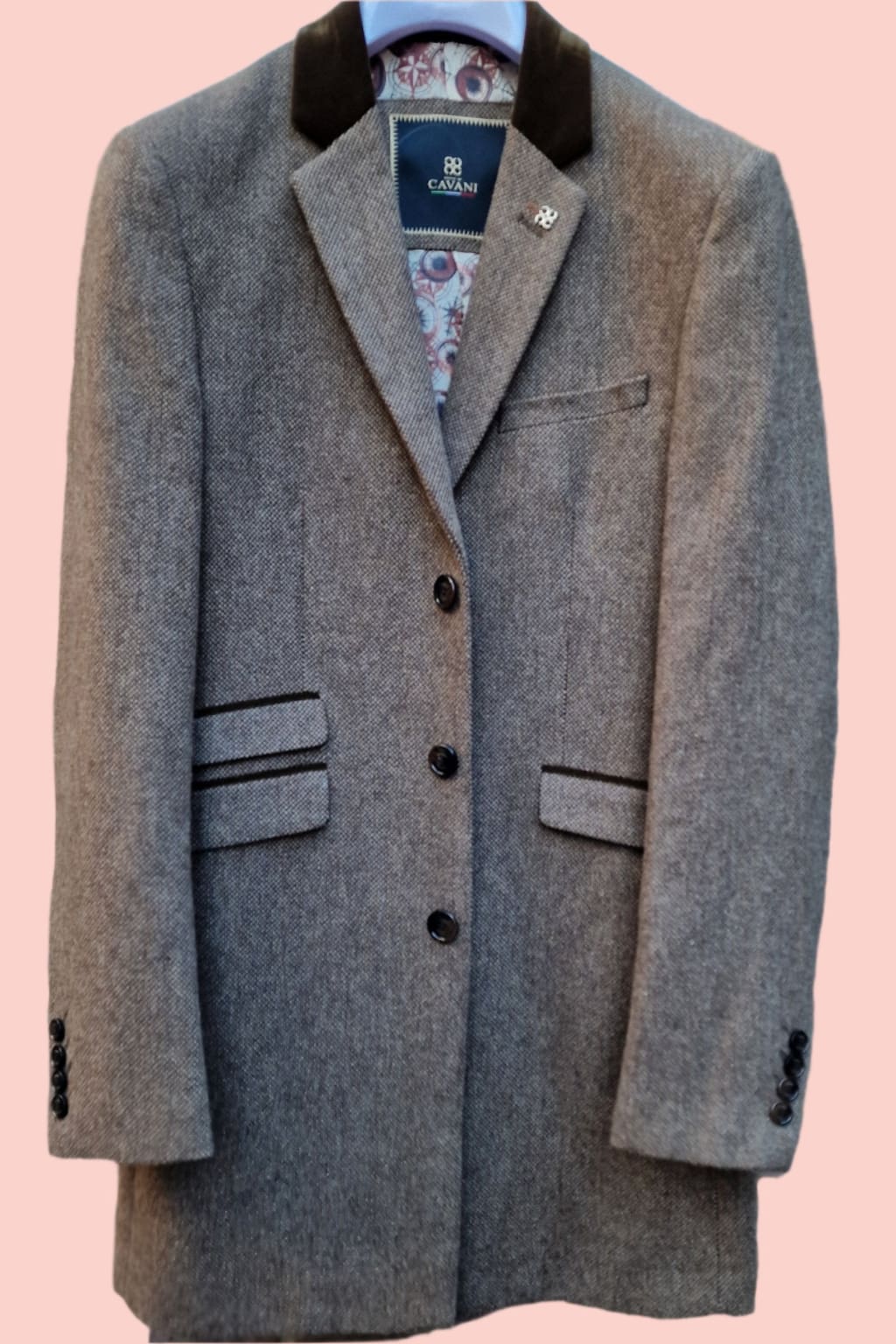 Cavani Men's Kingston Wool Blend Overcoat - Classic Winter Coat for Business & Formal Occasions