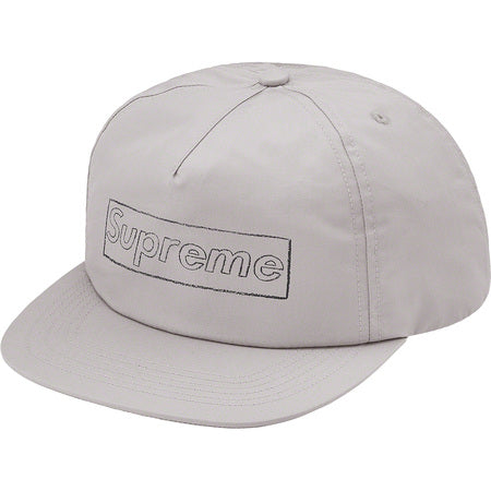 Supreme x Kaws Logo 5-Panel Snapback Hat - Grey Streetwear Cap for Men & Women - Perfect for Urban Fashion, Skateboarding & Hip Hop Style