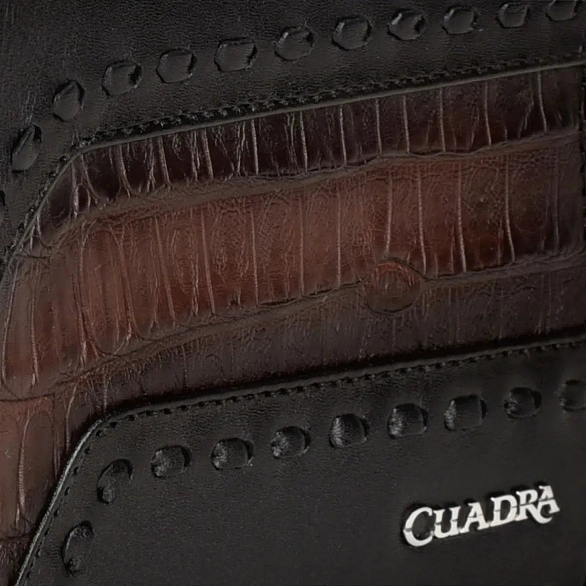 Cuadra Chocolate Classic Caiman Bifold Wallet for Men - Genuine Leather Luxury Wallet for Everyday Use & Gifts