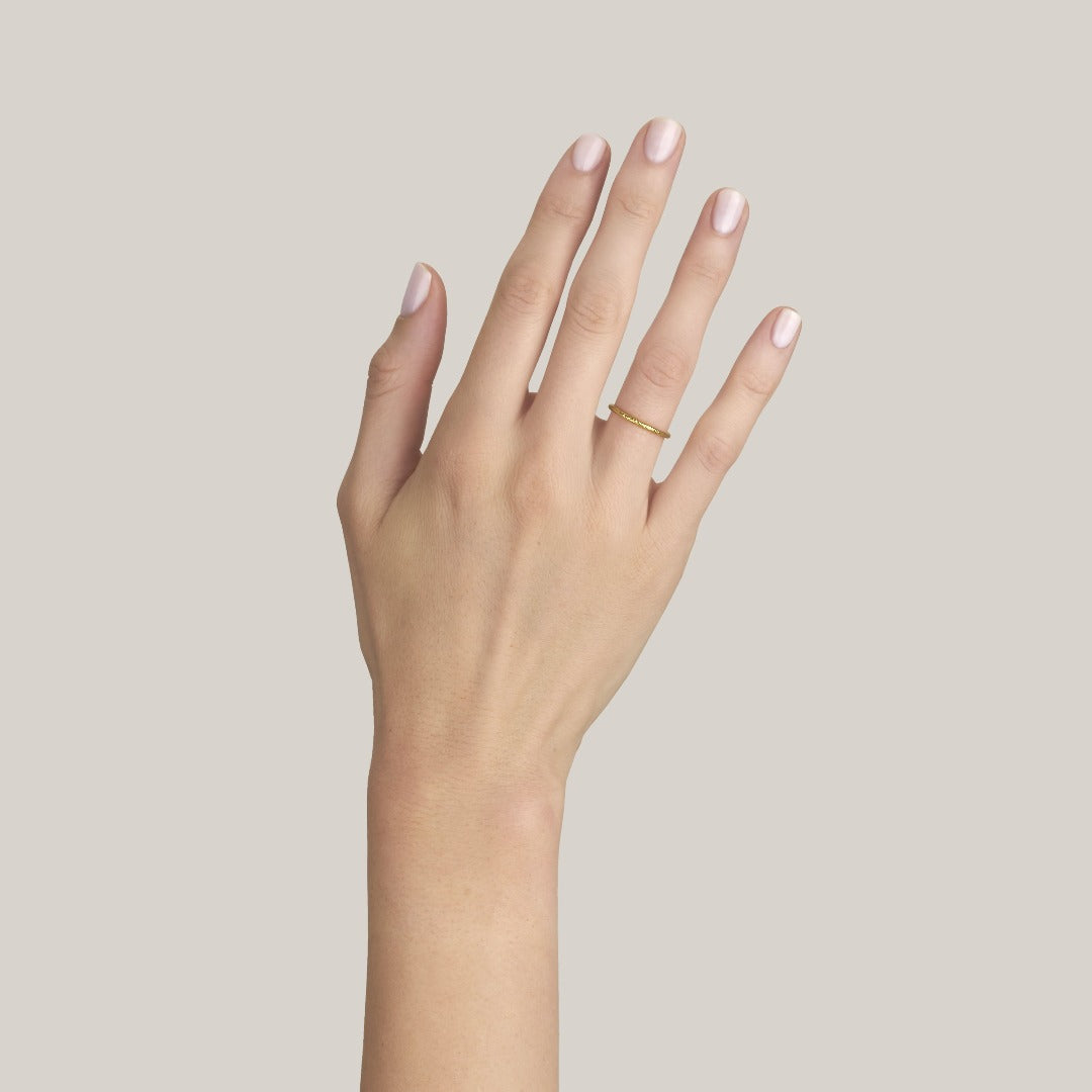 22K Yellow Gold Single Stone Jane Band Ring - Elegant & Dainty Jewelry for Women, Perfect for Everyday Wear, Anniversary Gifts & Special Occasions