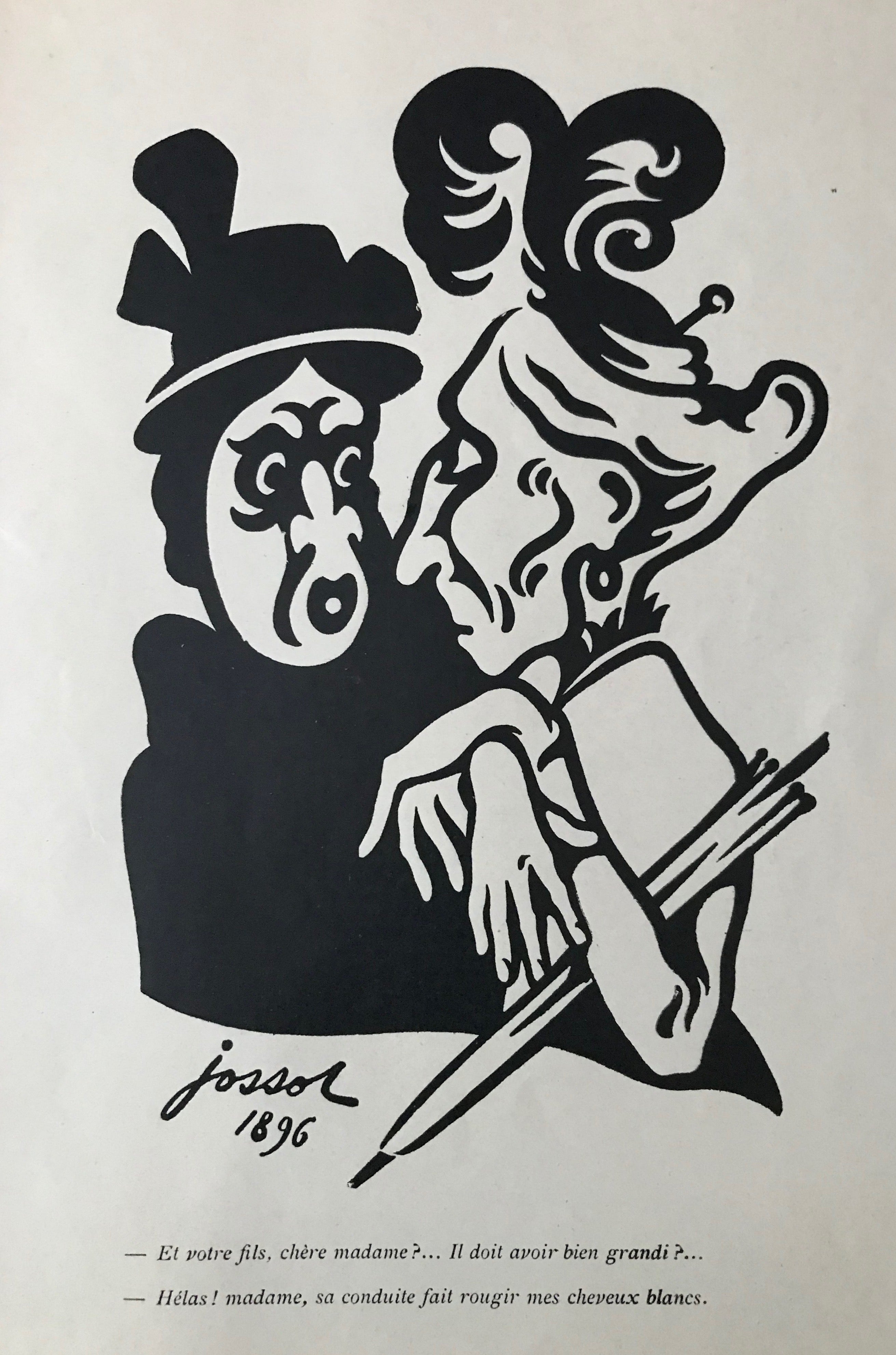 Original 1896 French Art Nouveau Sheet Music - 