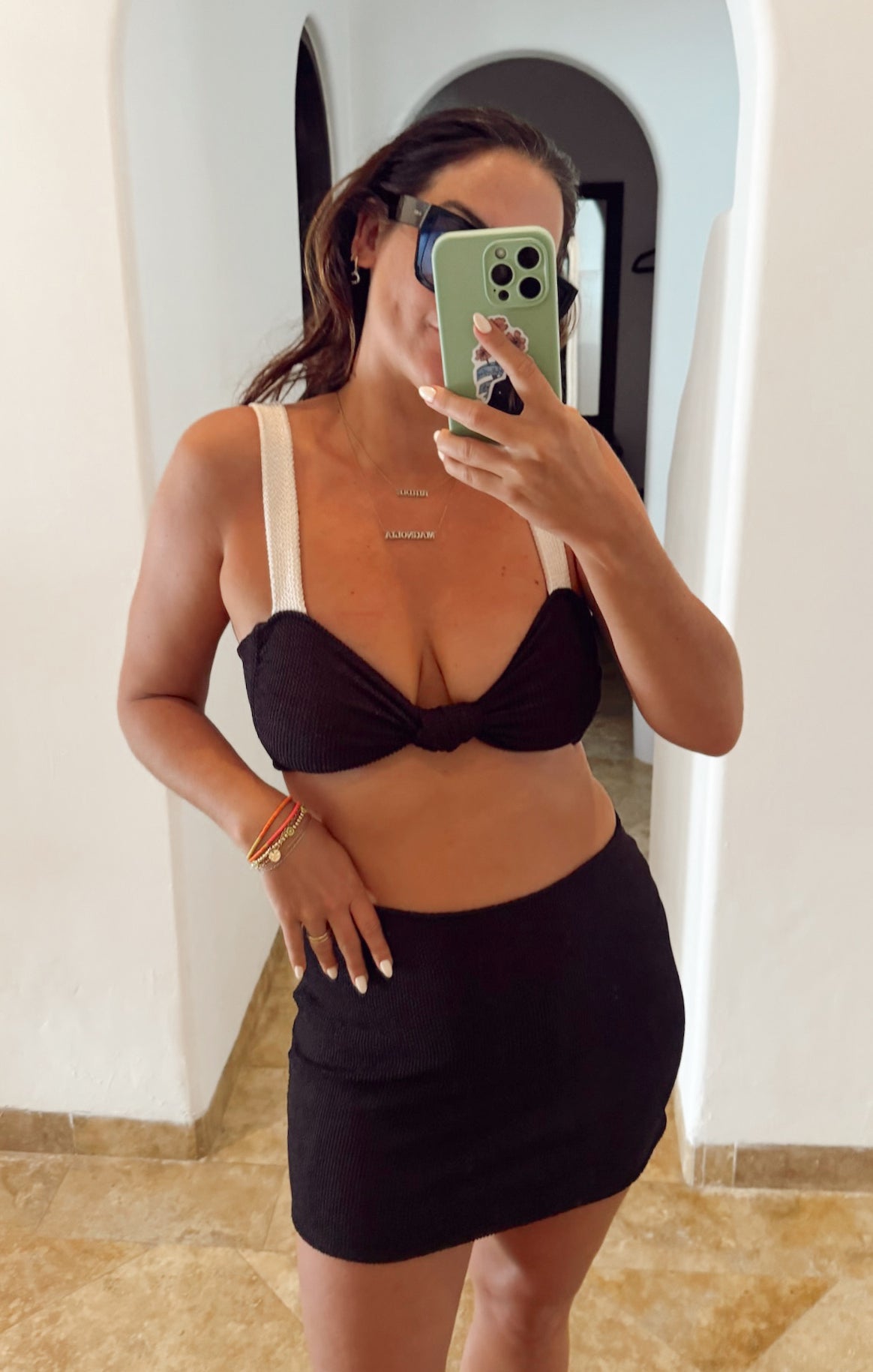 Mary Mini Skirt - Black Scrunch Stretch Bodycon Skirt for Women | Sexy Clubwear, Party Outfit, Date Night & Casual Wear