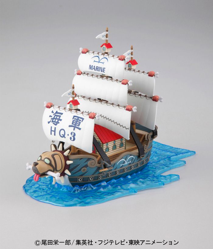 Bandai One Piece Grand Ship Collection #08 Garp's Warship Model Kit - Official Anime Ship Building Set for Collectors & Display | Perfect for One Piece Fans, Model Enthusiasts & Home Decor