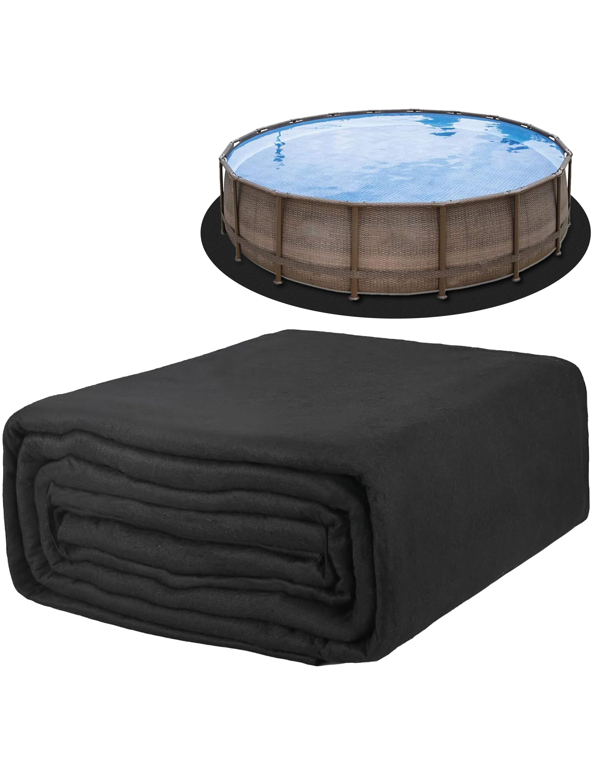 TIEBOLA 21ft Round Pool Liner Pad - Durable Above Ground Swimming Pool & Hot Tub Liner Protector | Prevents Punctures & Extends Liner Life | Eco-Friendly Material | Perfect for Backyard, Inflatable & Metal Frame Pools