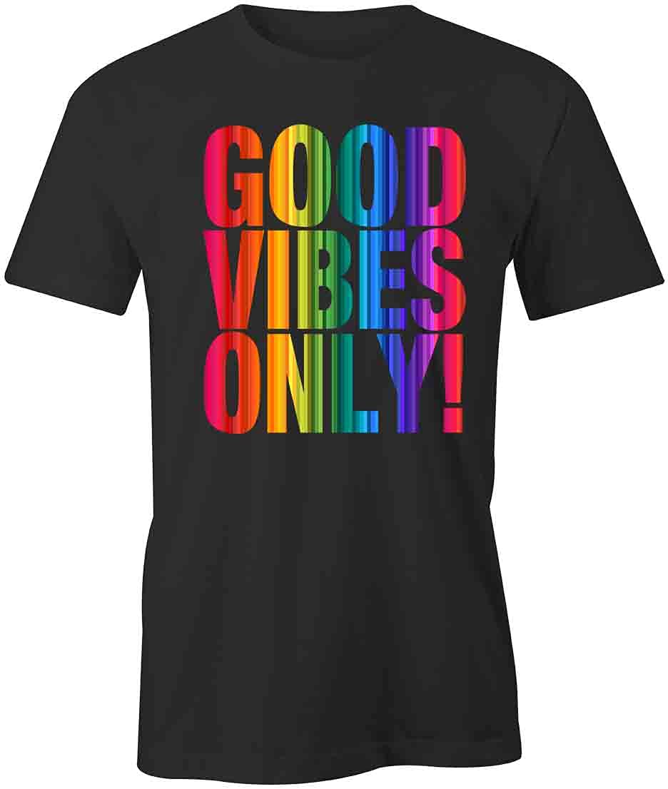 Good Vibes Only Graphic T-Shirt - Black Printed Cotton Tee for Women & Men | Casual Wear, Street Style, Music Festivals