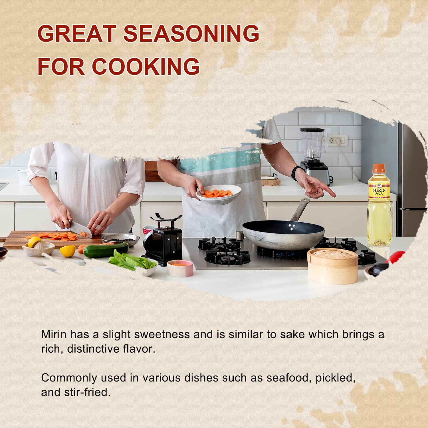 52USA Mirin Cooking Wine 16.9 FL OZ (Pack of 2) - Premium Red Rice Seasoning for Homemade Sauces, Marinades, Glazes | Perfect for Sushi Rice, Ramen Noodles & Asian Cuisine | Ideal for Stir-Fry, Salad Dressings & Japanese Dishes